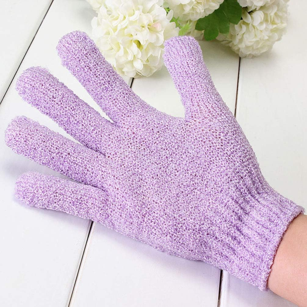 Cabilock 2Pcs Exfoliating Bath Gloves Nylon Shower Gloves for Body Scrub Use in Shower Bath image number 1
