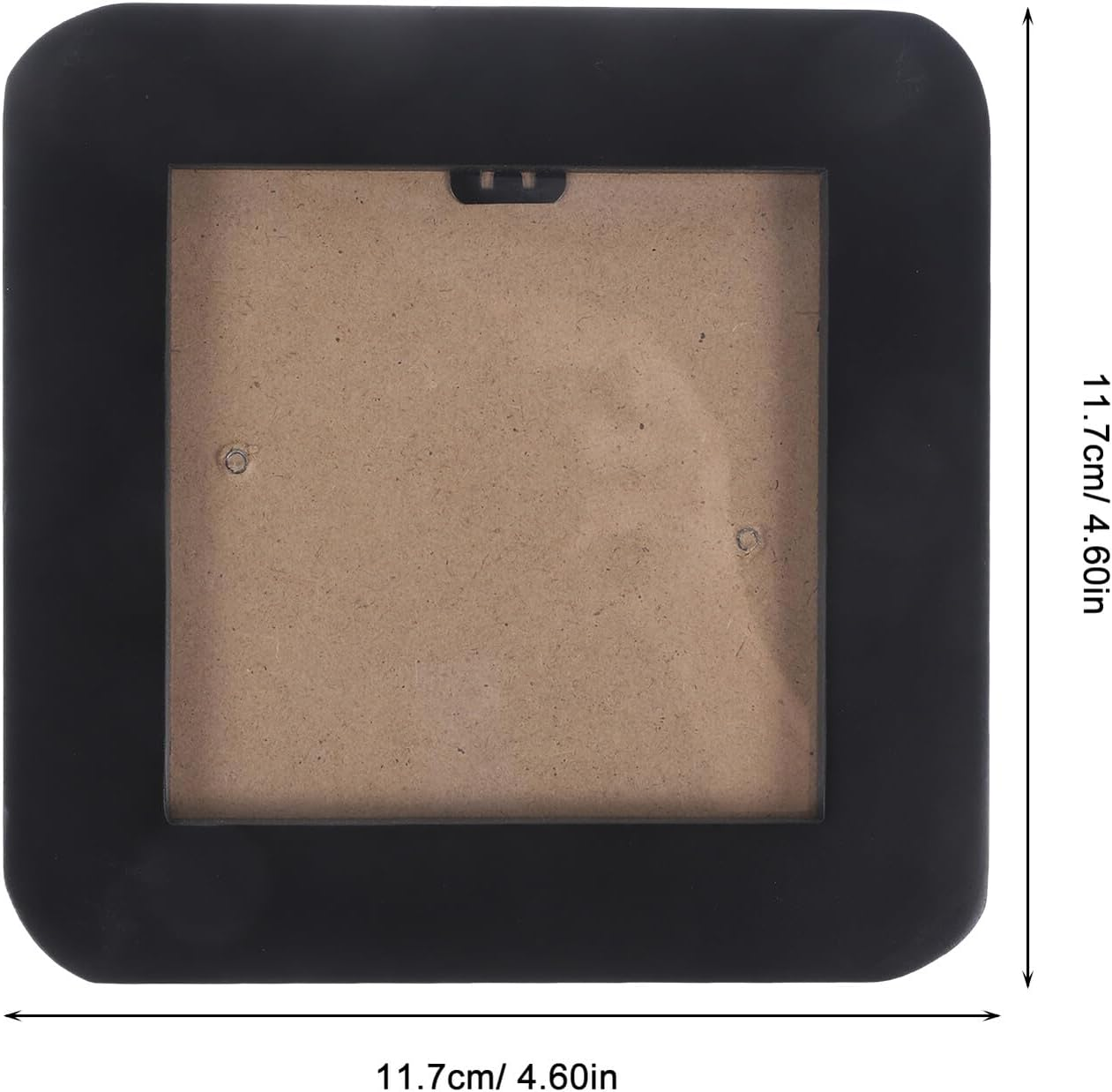 SEWACC Mini Wooden Picture Frame 3-Inch Small Square Photo Frame for Desktop Display, Classic Black 9X9Cm Outer Size, 8X8Cm Visible Area, Suitable for Wedding and ID Photos image number 6