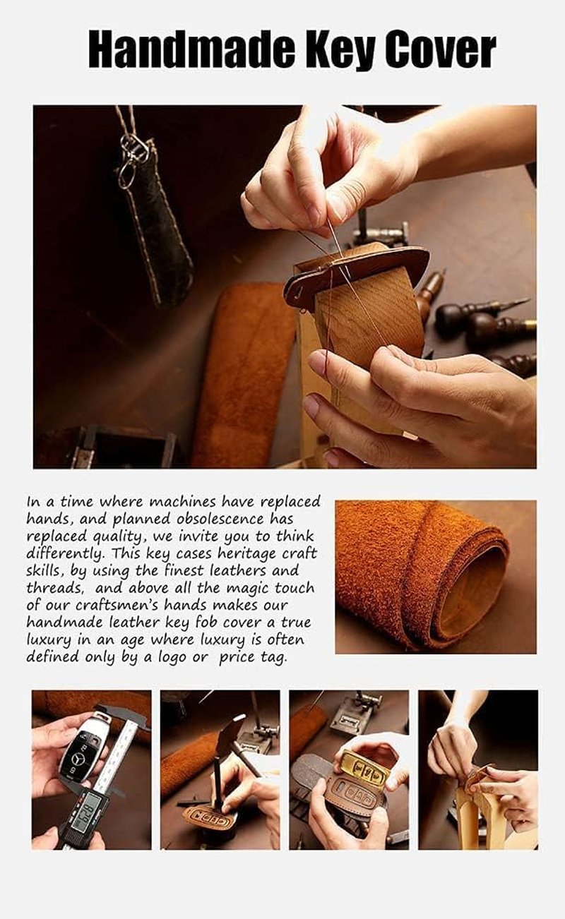 Leather Key Fob Cover Fit for Mazda CX-3 CX-4 CX-5 Keychain Smart Remote Key Case Key Shell Protector 2 Button Brown