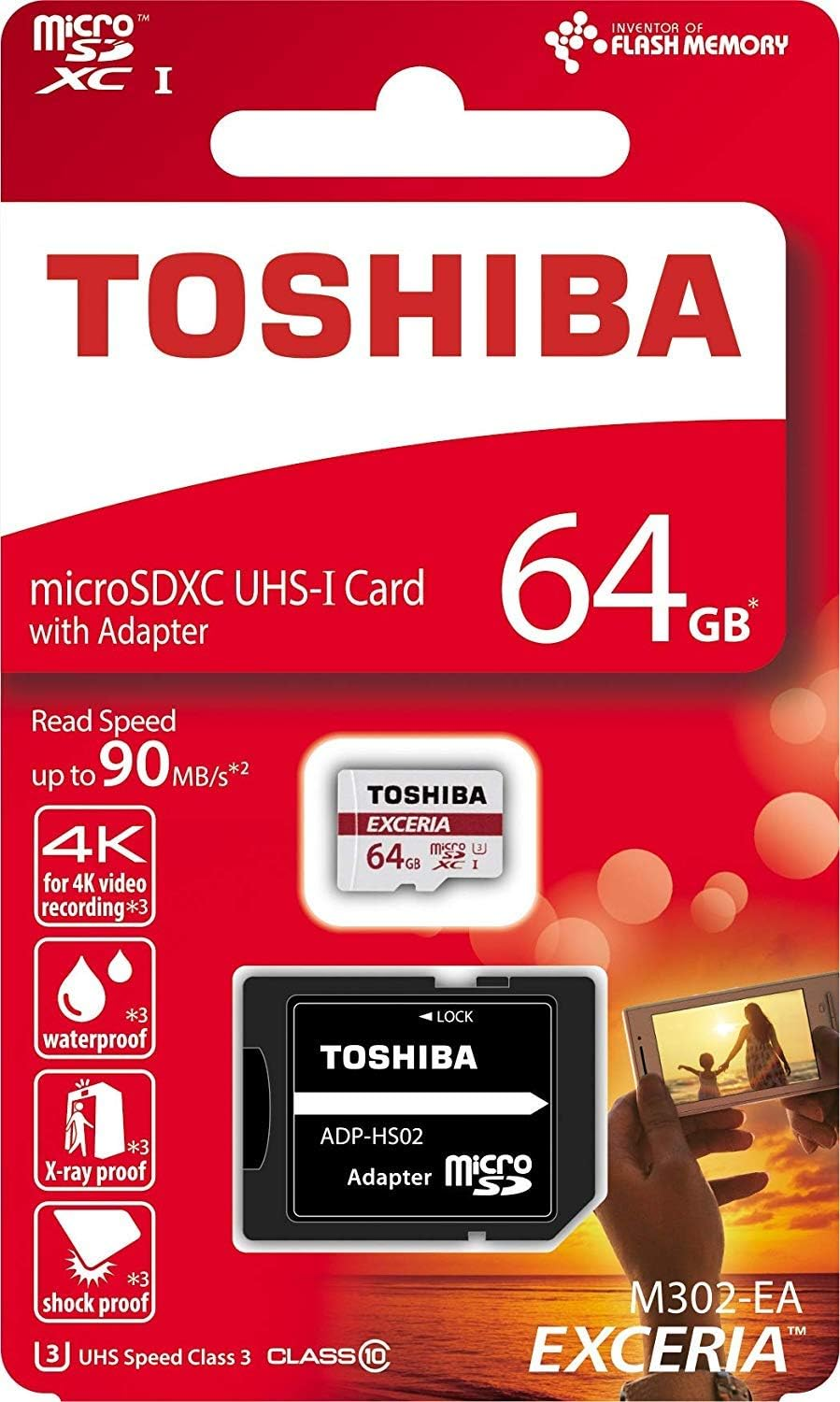 Toshiba EXCERIA M302-EA Micro SDXC 64GB UHS-I Class 10 Memory Card (Up to 90Mb/S) image number 3
