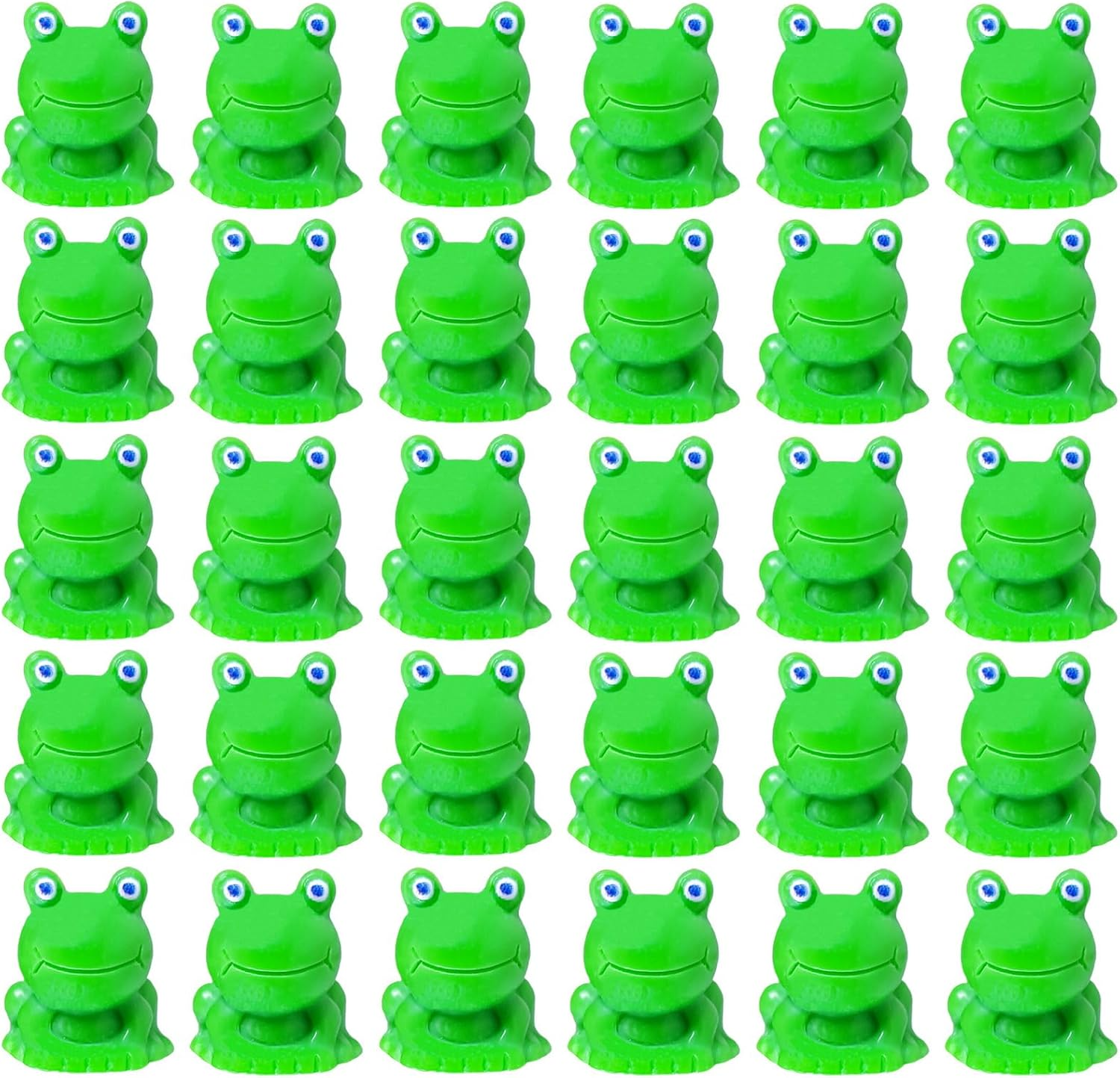 30 Pcs Mini Resin Frog Decor Green Miniature Cute Frogs Figurines Small Animals Model Crafts Little Garden Landscape Potted Decorations image number 5