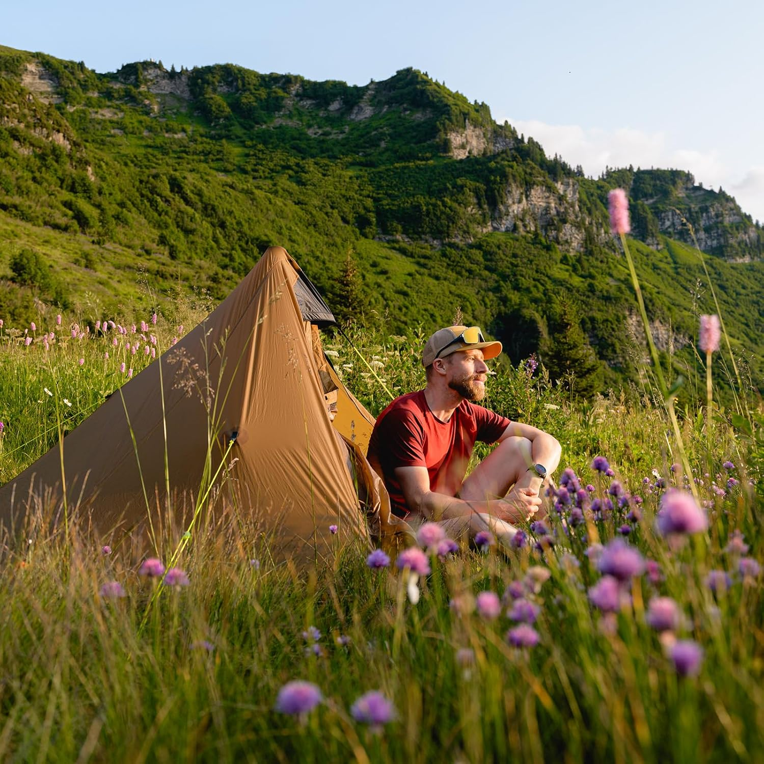 Night Cat Backpacking Tent for One 1 to 2 Persons Lightweight Waterproof Camping Hiking Tent for Adults Kids Scouts Easy Setup Single Layer image number 1