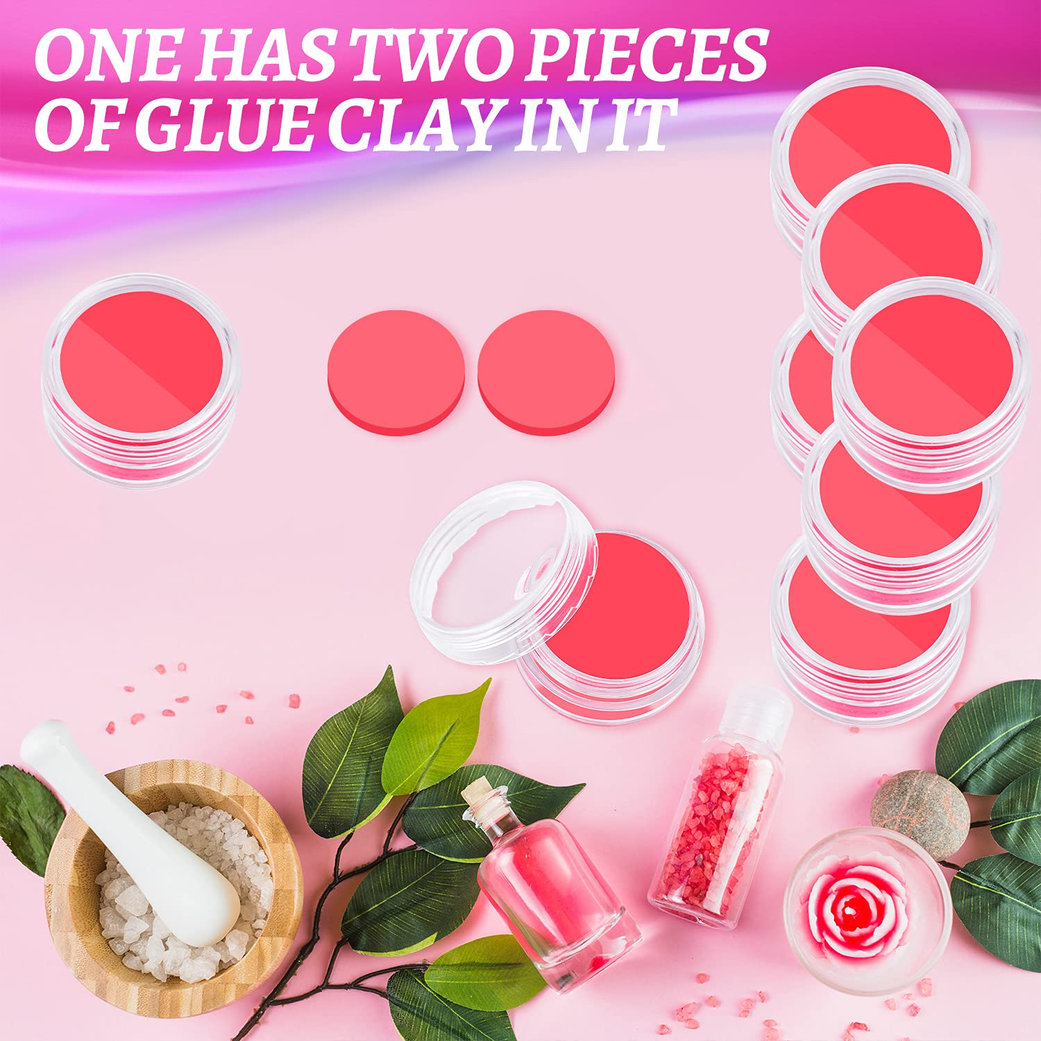 20 Pcs Diamond Art Wax Refills - DIY Diamond Paint Wax Holder Case with Clay Storage Box for 3D Painting Embroidery Accessories