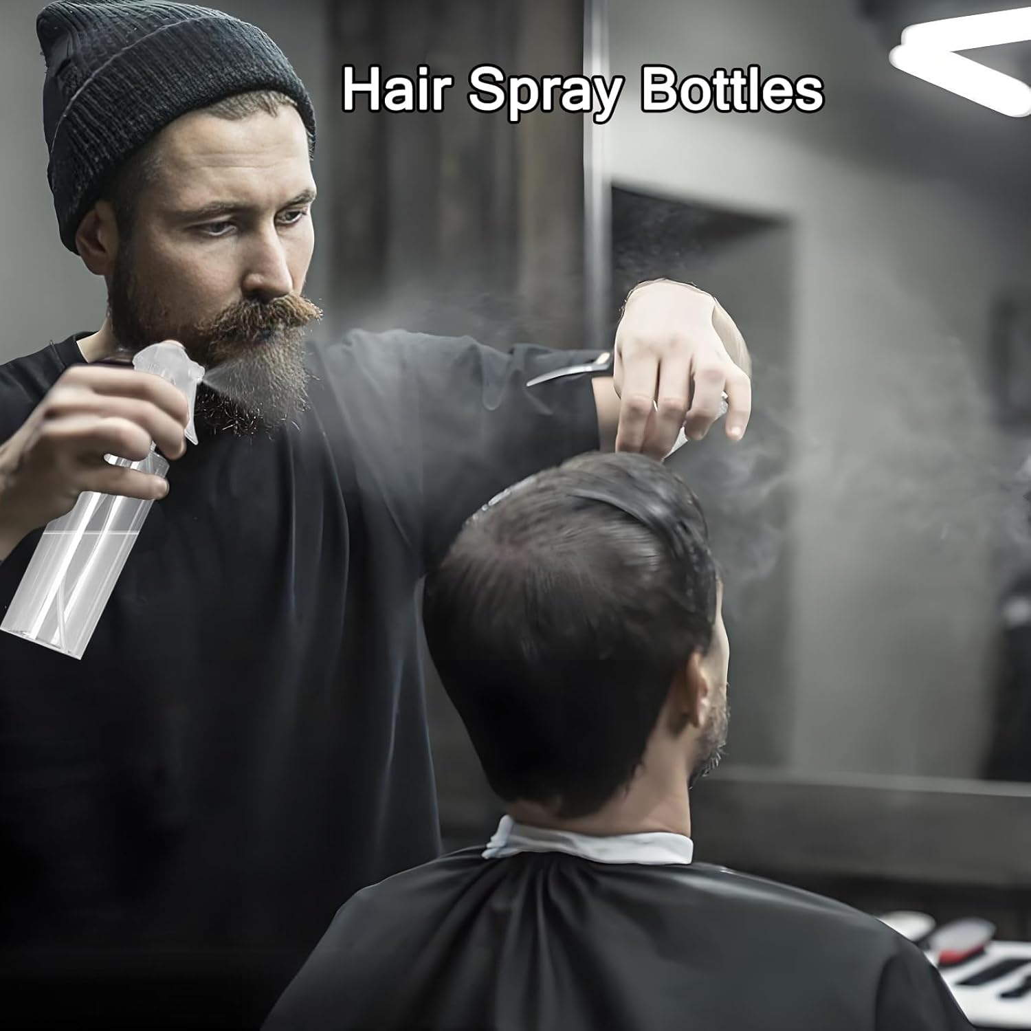 3 Pack Plastic Water Spray Bottle for Hair, 10 Oz/300Ml Empty Mister Spray Bottles for Cleaning, Cooking, Plant, Pet image number 1