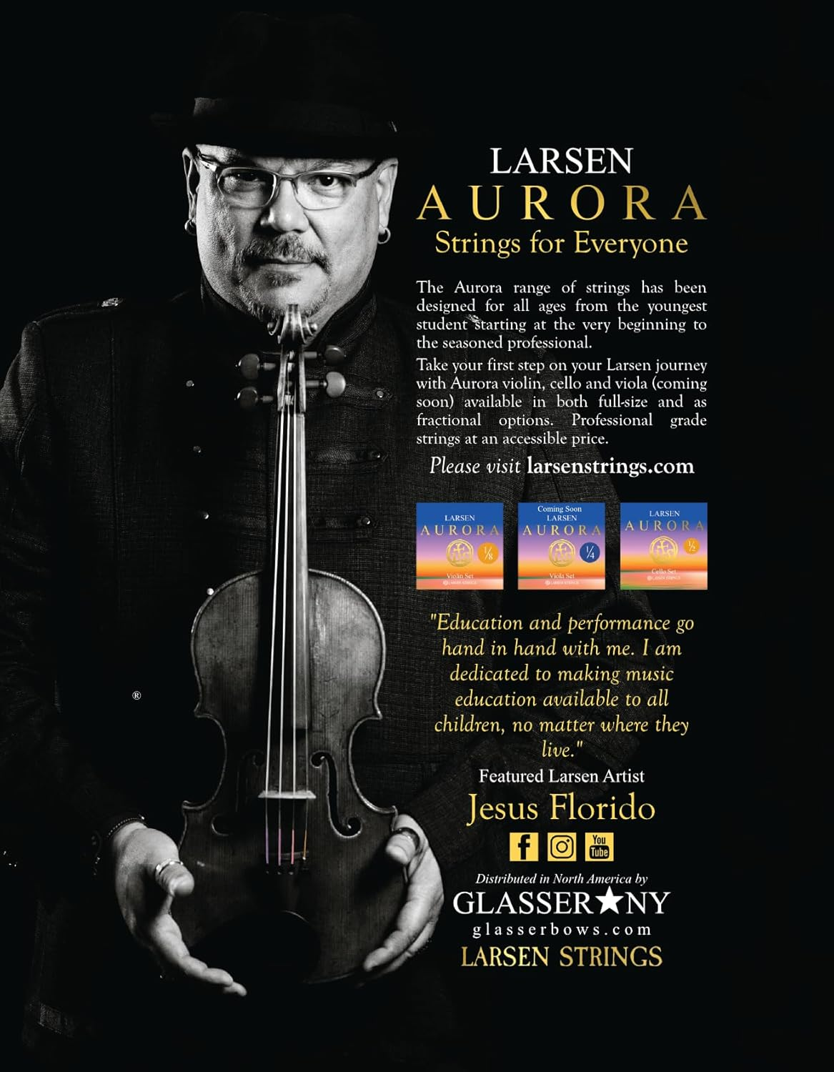 LARSEN Strings Aurora Cello Strings Set 4/4 Medium image number 1