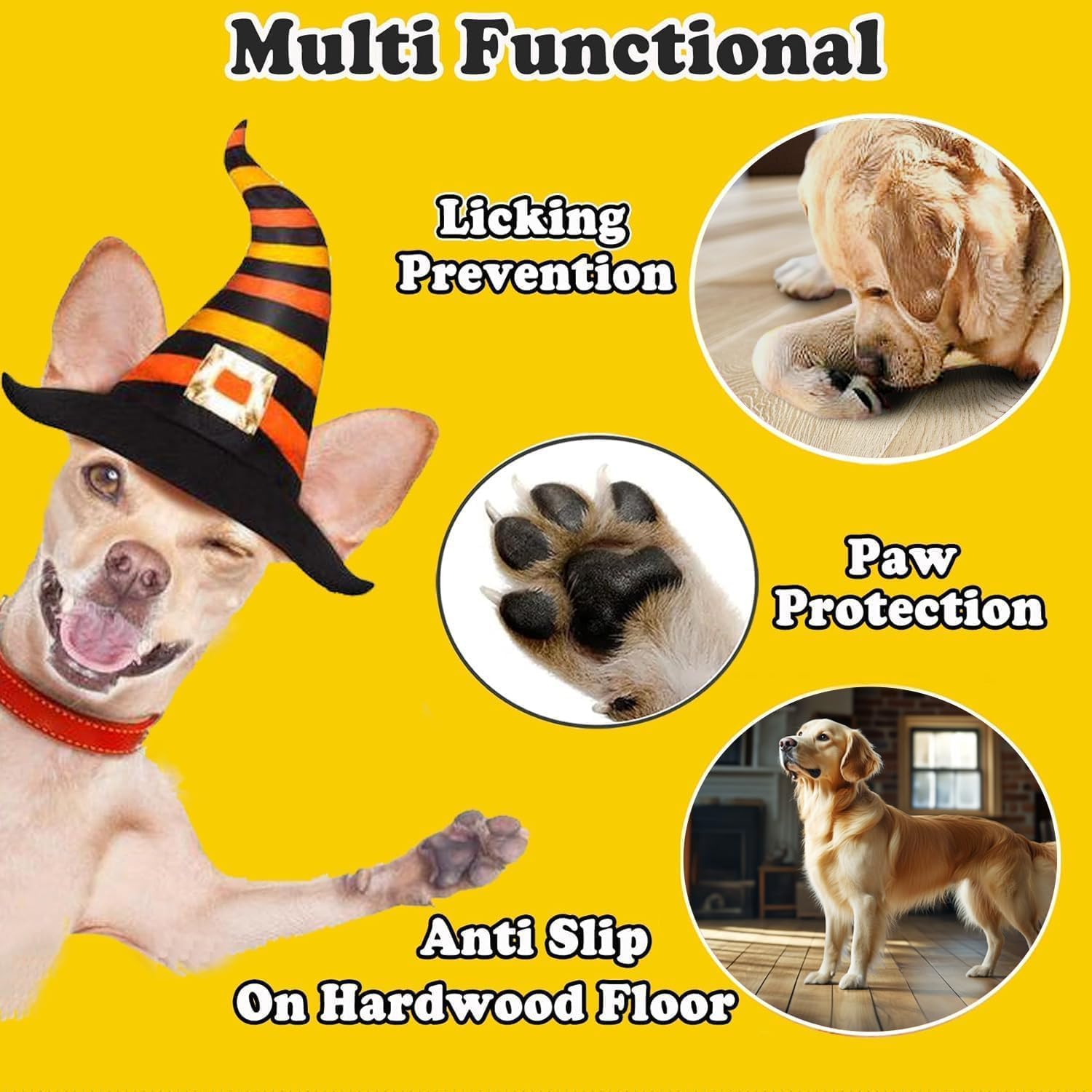 Advanced Non-Slip Hardwood Floor Dog Socks-Super Thick Grip, with Anti-Slip Claws to Prevent Dogs from Licking Their Claws, Suitable for Advanced Dogs to Wear on Hardwood Floors (Leopard 2 Pairs L) image number 6