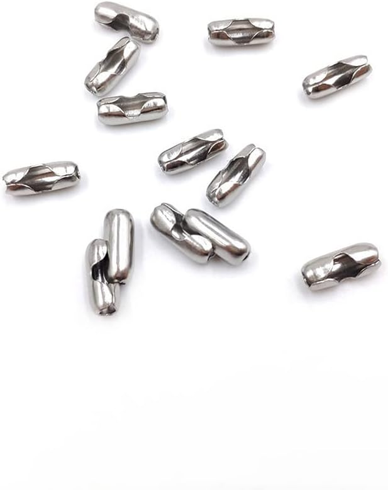 30 Pack Replacement Vertical Roman Roller Blind Ball Chain Cord Connector Clips, Silver Tone Stainless Steel Ball Chain Connector Clasps, Pull Chain Extension Connector image number 1