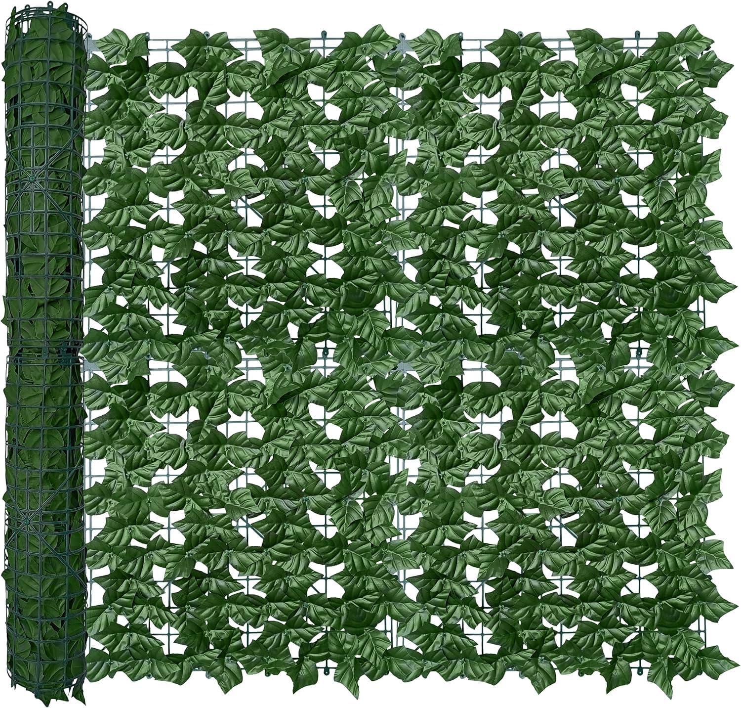 Artificial Ivy Privacy Fence Wall Screen: 19.68 * 118.11 Inch in Uv-Anti Faux Greenery Backdrop Ivy Vine Leaf Hedges Fence Panels for Patio, Balcony, Garden, Backyard Indoor Outdoor Green Decor image number 3