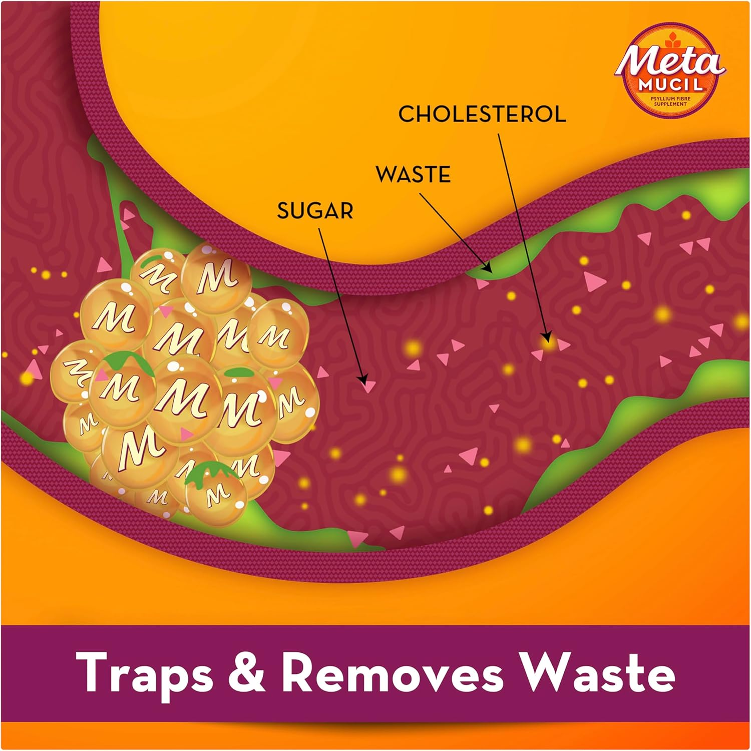 Metamucil Daily Fibre Supplement Smooth Orange, 114 Doses, 673G image number 3