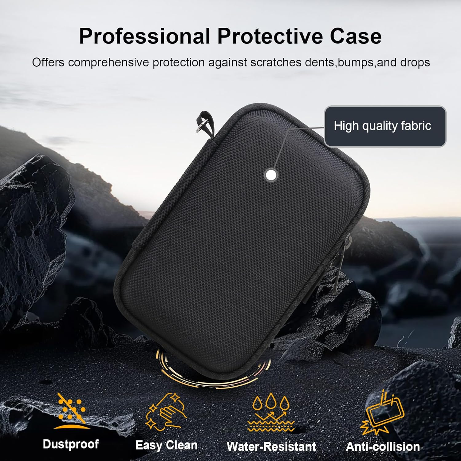 RAIALL Camera Case for Canon Powershot V1 Digital Camera, Powershot V1 Vlogging Camera Travel Hard Bag, Protective Storage Cover Holder for Batteries, SD Card, Cable and Memory Card Reader, Black image number 6