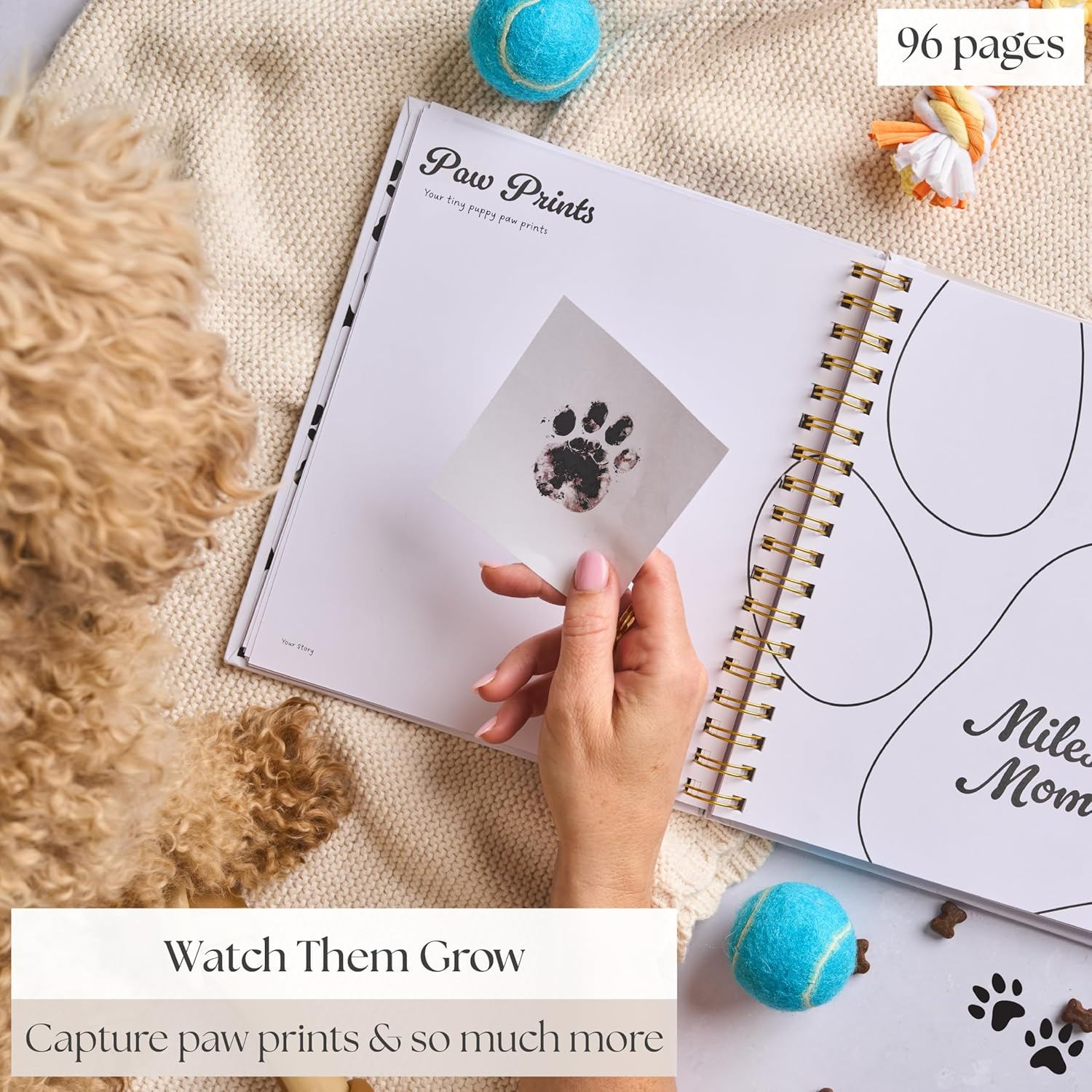 New Puppy Gift &ndash; Dog Memory Book & Keepsake Photo Album | Thoughtful Gift for New Puppy Owners, Dog Mums & Dads | Puppy Planner, Diary & Scrapbook image number 1