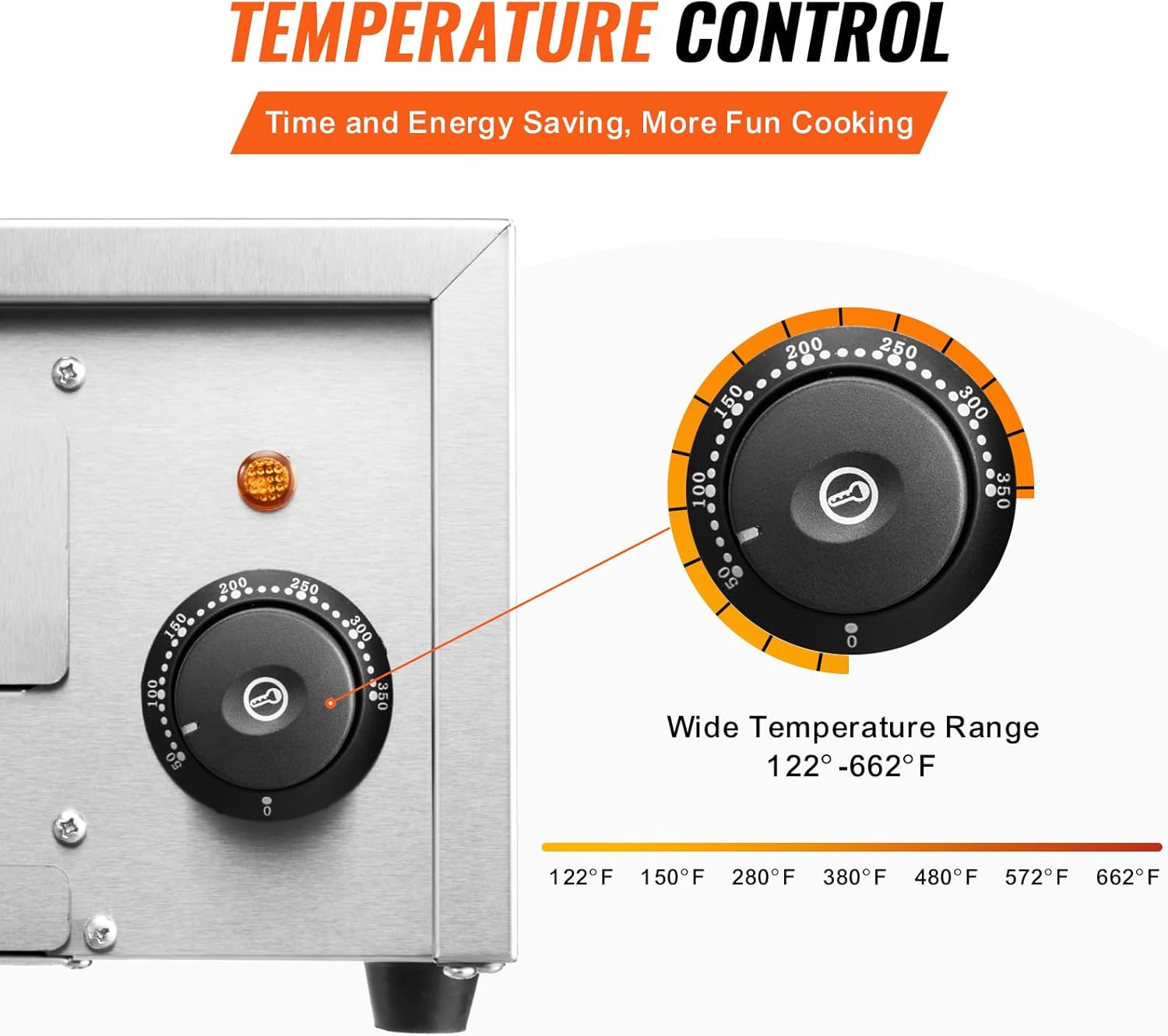 VEVOR Countertop Electric Pizza Oven, 12-Inch, 1500W, 50-350℃ Temp Range, Stainless Steel Construction and Easy-To-Clean Crumb Tray, Suitable for Both Commercial and Home Use image number 1