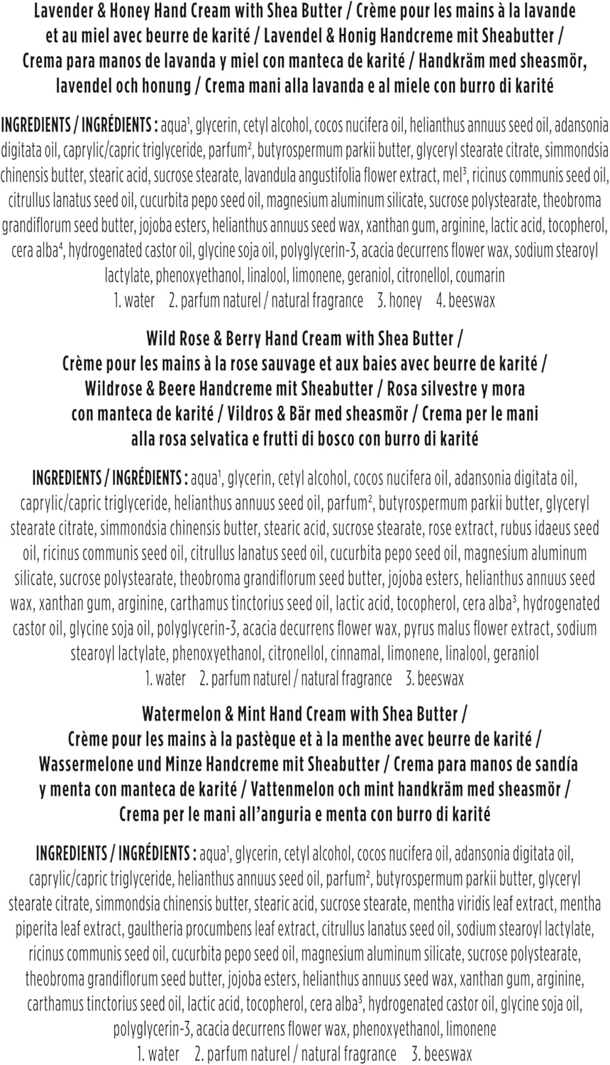 Burt'S Bees Hand Cream Gift Set with Shea Butter, Lavender & Honey, Wild Rose & Berry and Watermelon & Mint, 3 Pack image number 6