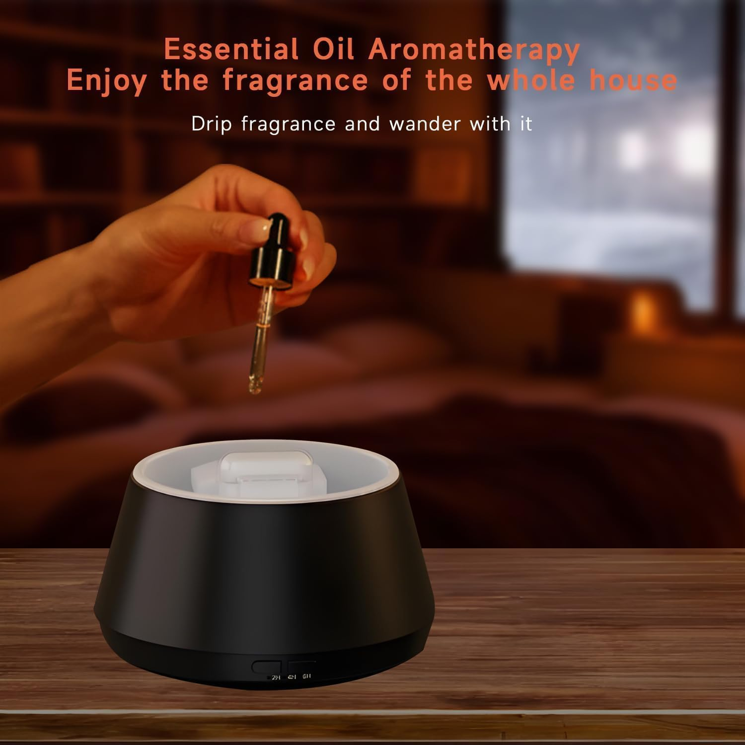 QUMOX A9 Flame Aroma Diffuser 150Ml &ndash; Essential Oil Humidifier with Simulated Flame & Color Changing Ambient Light, 2H/4H/6H Timer, Auto Shut-Off, Ultrasonic Cool Mist for Home, Bedroom, Office image number 6