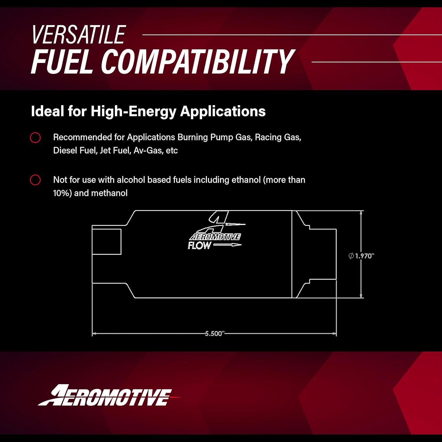 Aeromotive 12601 Replacement Filter Element, 10-Micron Cellulose, Fits All 2" OD Filter Housings