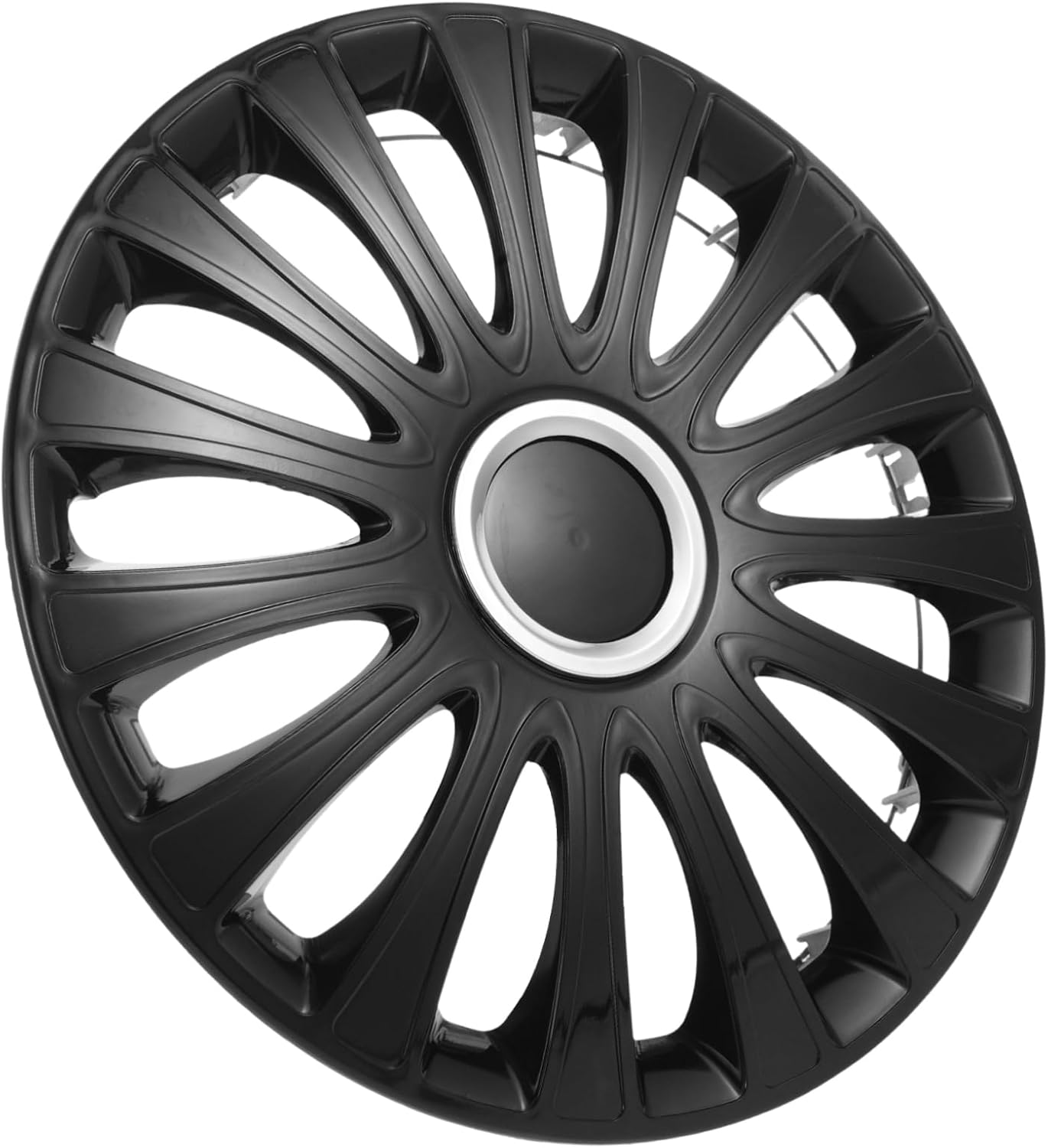 ASAKKURA Universal 14-Inch Automotive Hubcap Wheel Rim Cover, Sturdy Plastic Vehicle Hub Covers for Car Tires, Black Decorative Hub Caps Suitable for Most Cars and Suvs image number 4