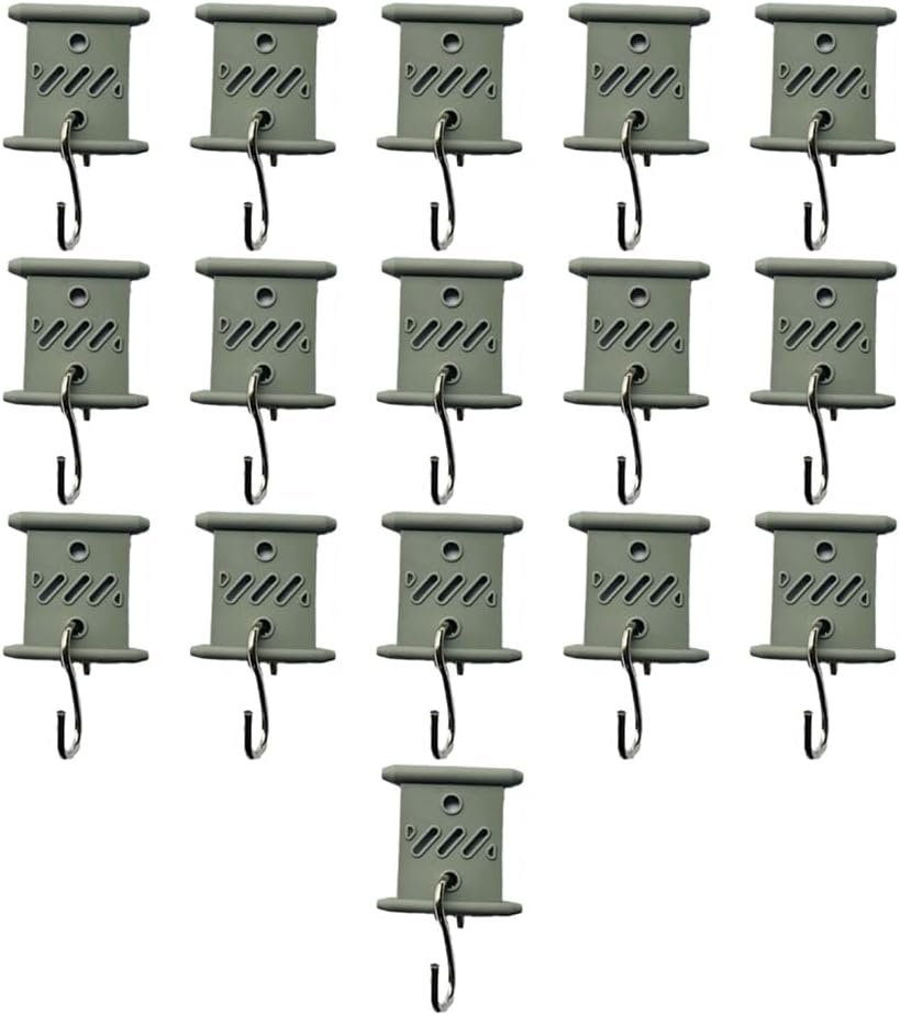 16Pcs RV Awning Hooks Cedarwood Rail Hangers for RV Caravan Camping Tent image number 2