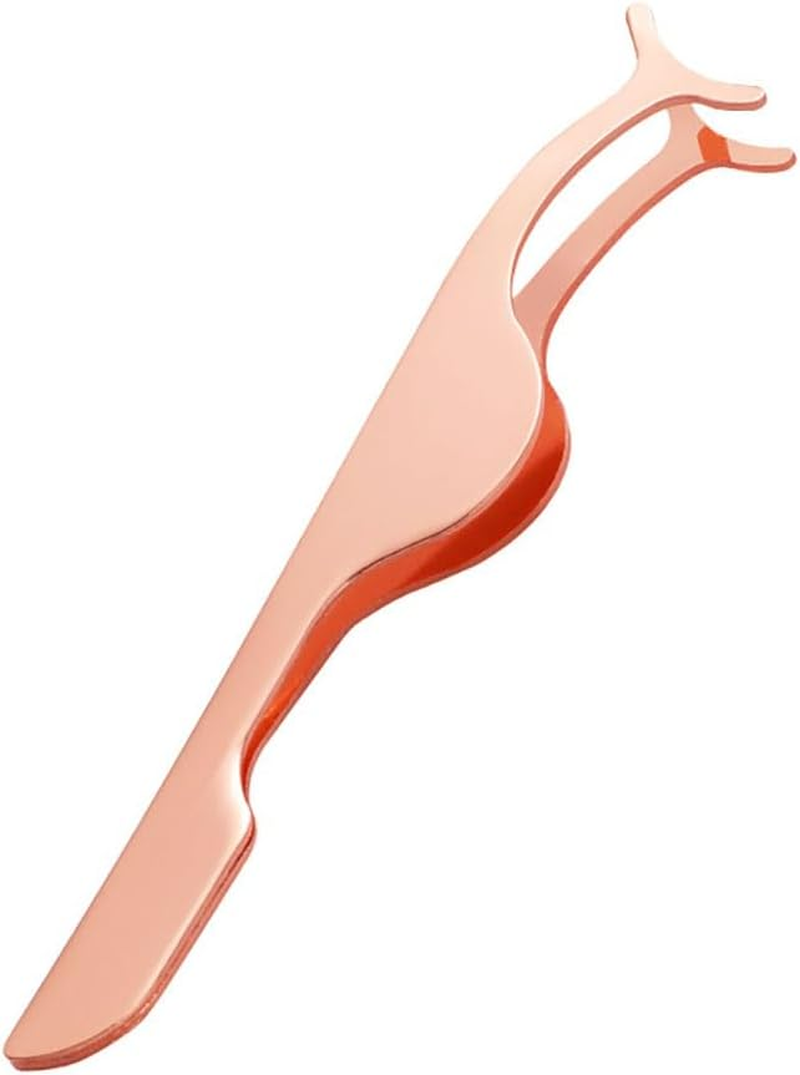 Custelen Rose Golden False Eyelashes Applicator Tool - Eyelash Extension Tweezers & Remover Clip Nipper Setz image number 6