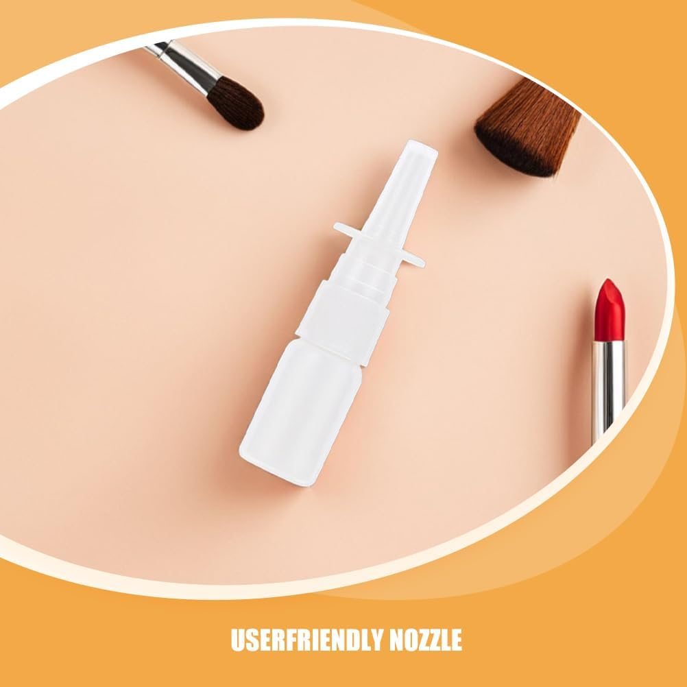 Happyyami 50Pcs Refillable Nasal Spray Bottles - 10Ml Fine Mist Spray Bottles Portable Plastic Sprayer Container for Travel Makeup Cosmetic