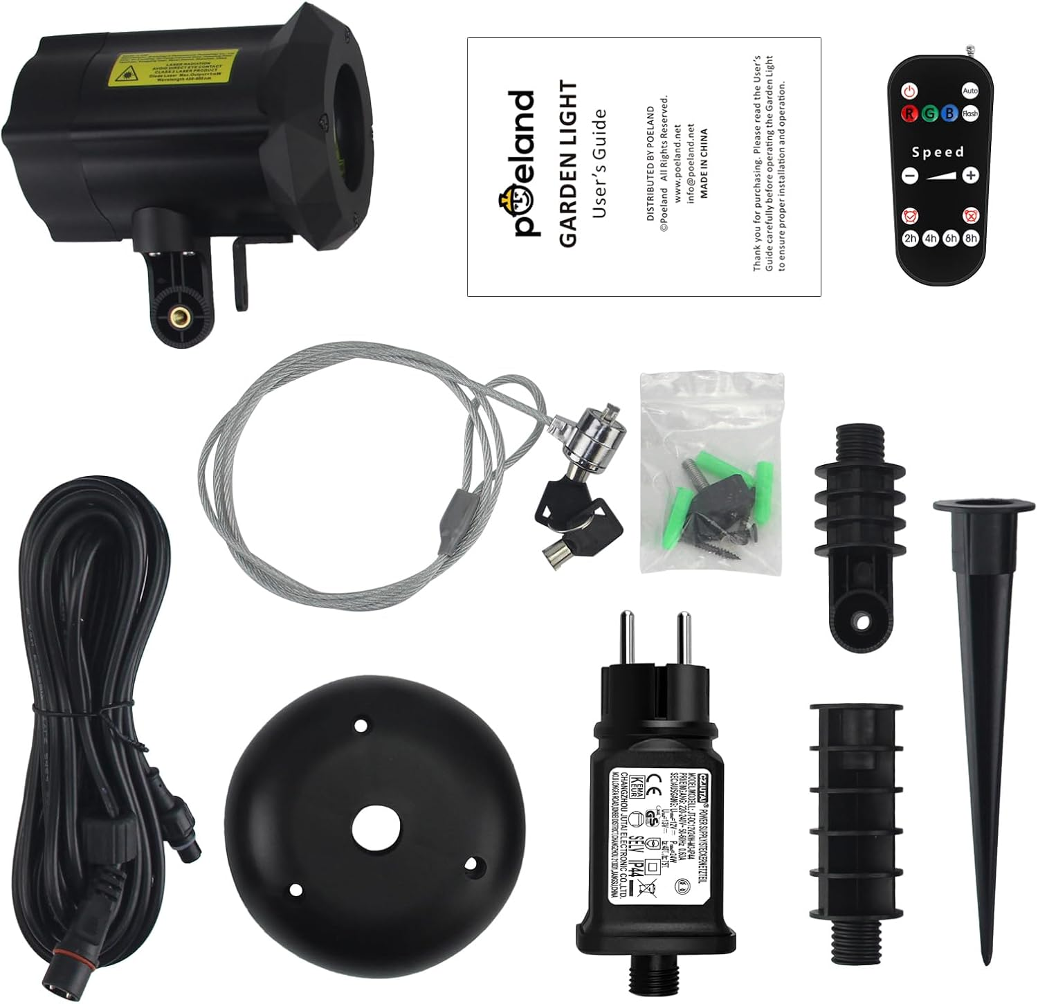 Poeland Garden Lights Star Christmas Projector Moving Firefly Lighting Leds Colour Blue Green Red