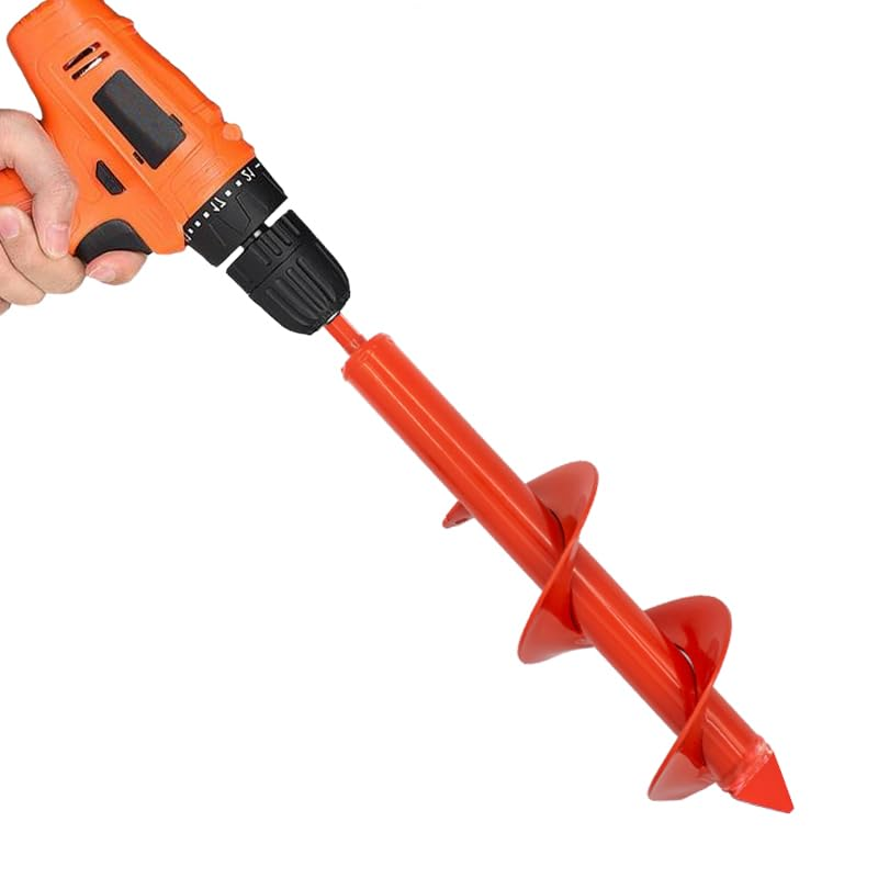 Auger Drill Bit for Planting Set of 4, Garden Ground Earth Spiral Drill Bit for 3/8" Hex Drive Drill, for Post Hole Digger Bulb Bedding Digging Plant Rapid Planter image number 3