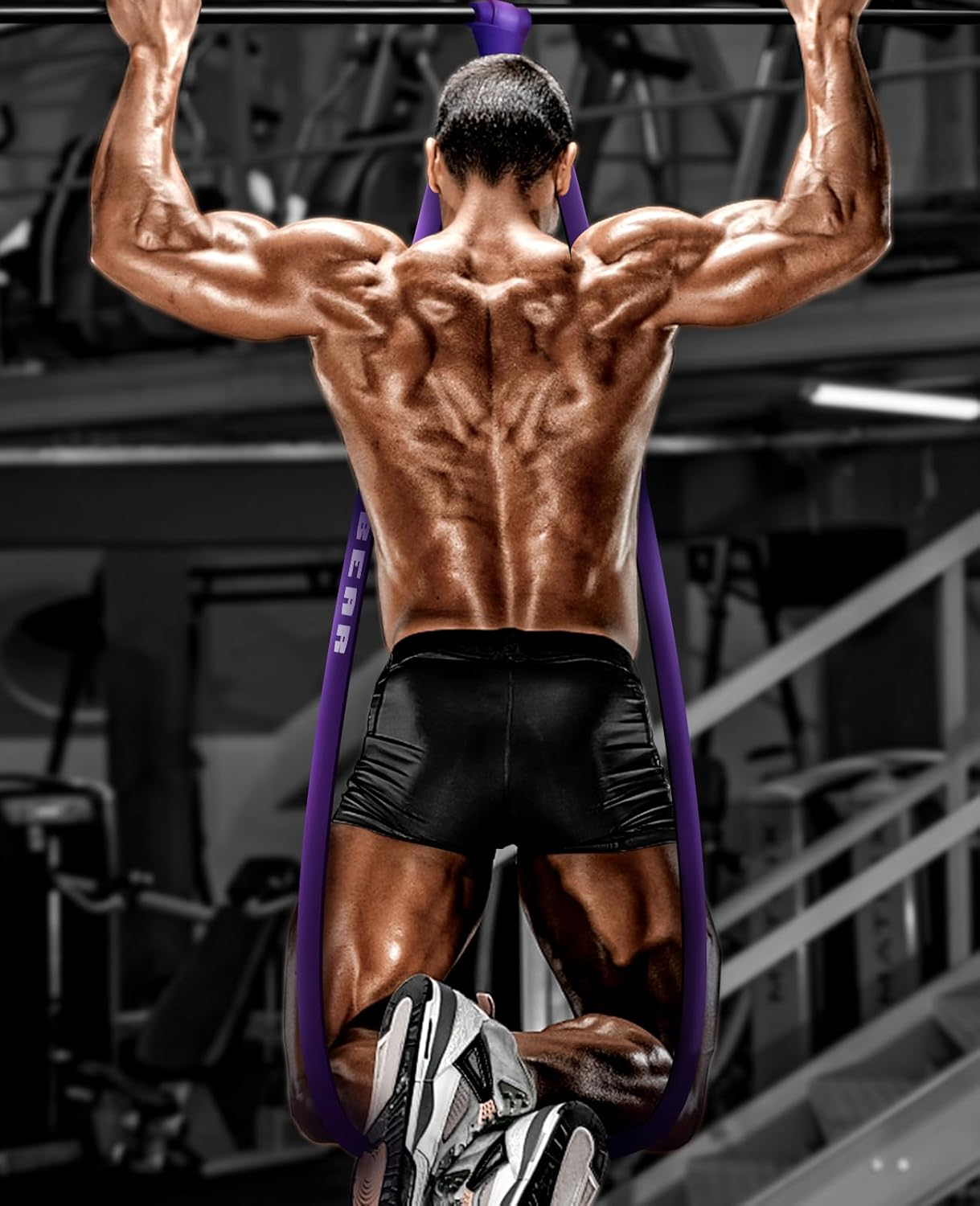 HAPBEAR Pull up Resistance Bands for Men and Women - 5 Different Levels, Heavy Duty, Long, Pull up Assist Bands Set for Build Fit Power & Muscle (5-250LBS) image number 1