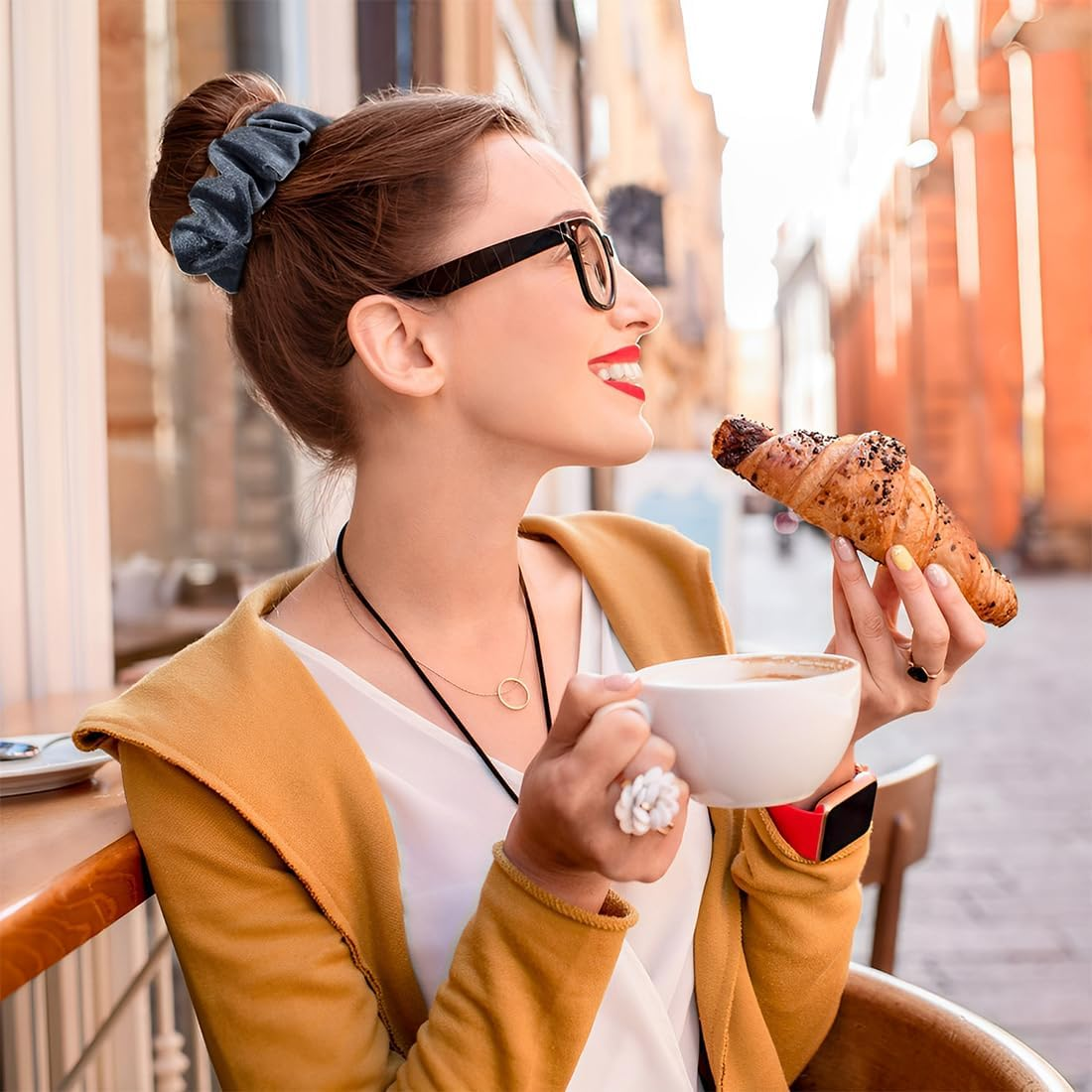 Pack of 3 Women'S Velvet Scrunchies with Zip Pocket, Girls Elastic Cable Elastics, Velvet Hair Bobbles with Hidden Zip Pocket, Elastic Hair Bands for Girls and Women