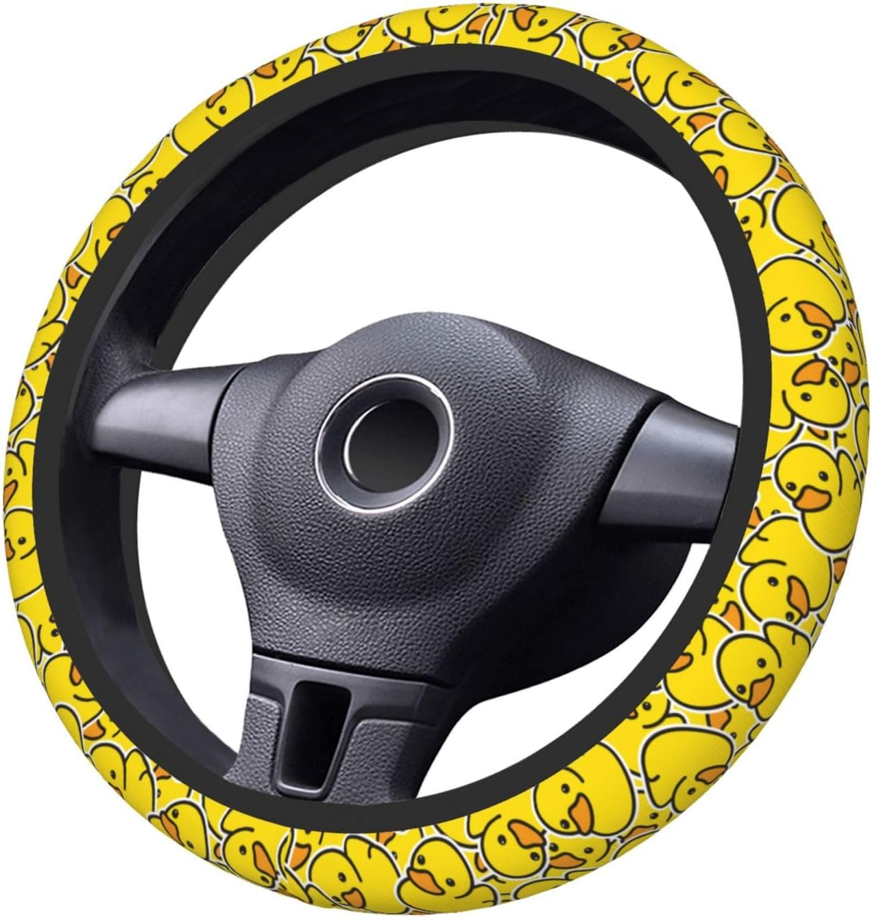 Duck Cartoon Cute Yellow Steering Wheel Cover for Women Men Girls Car Accessories Decor Anti-Slip Neoprene Auto Steering Wheel Covers Protector Universal 15 Inch - 1 image number 4