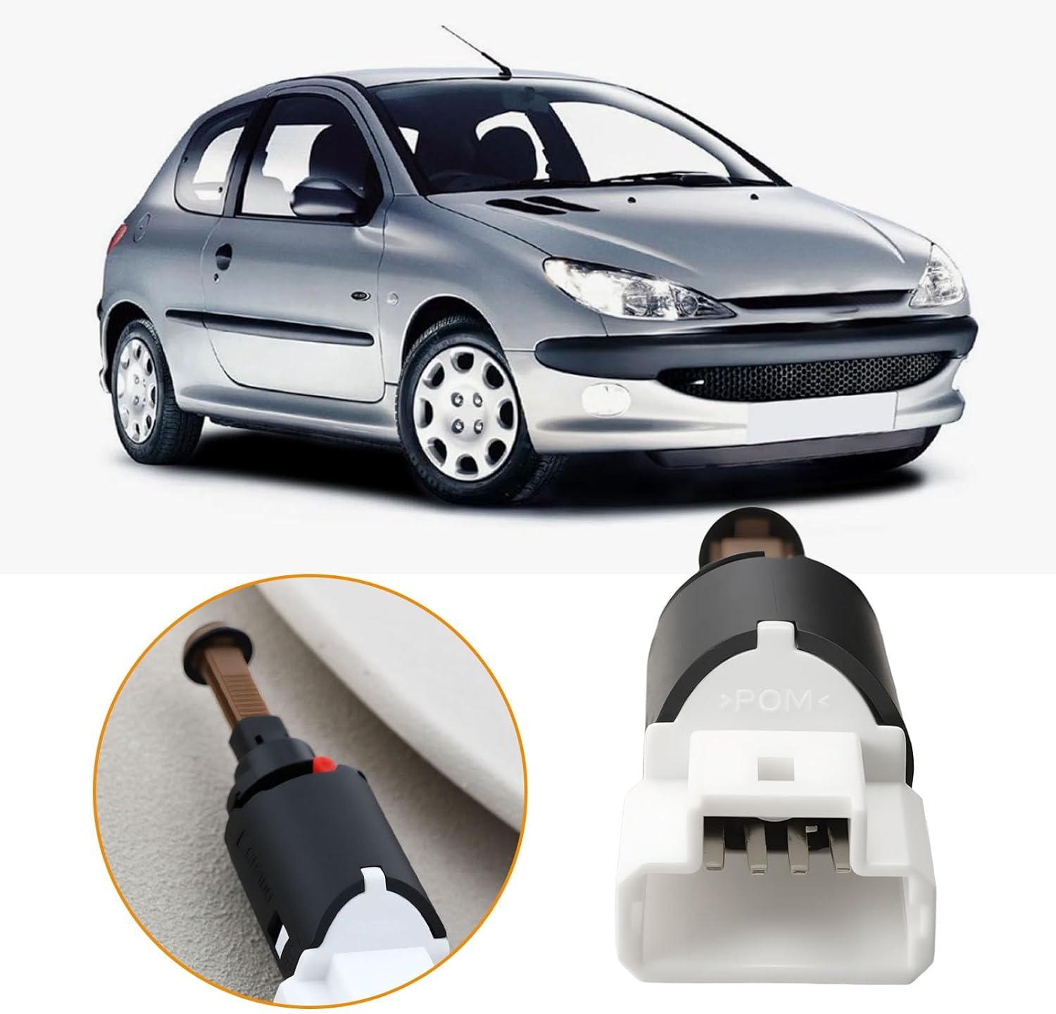 Car Brake Light Switch Button 9643478880 Compatible with Peugeot 206 307 SW image number 4