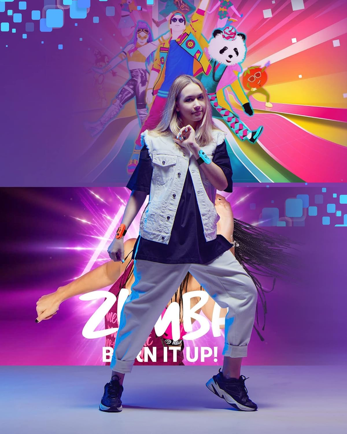 RTTACRTT Wristband for Just Dance 2023/2022/2021 Switch and Zumba Burn It up Game Accessories, Wrist Strap Compatible with Switch Joy Con Controller, Adjustable Size Suitable for Adults and Children image number 3