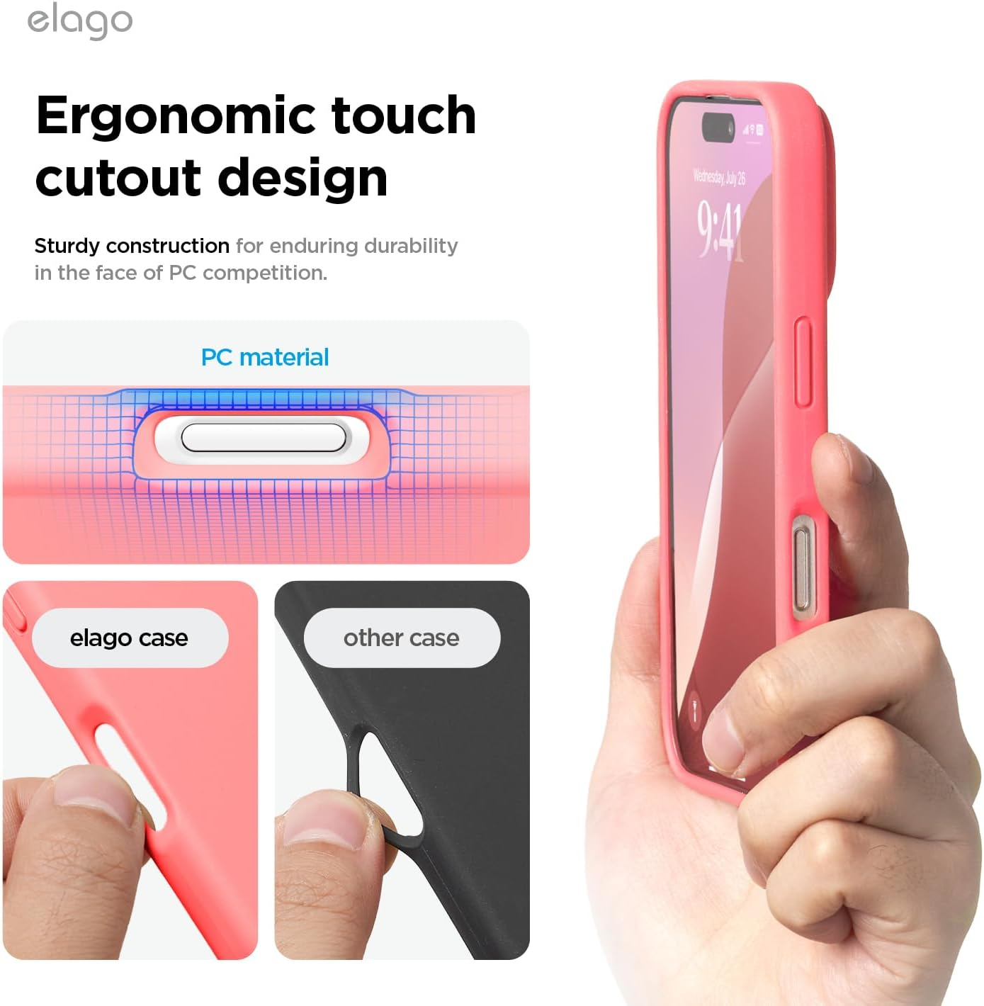 Elago Premium Liquid Silicone Case Compatible with Iphone 16 plus Case, Full Body Protective Cover, Shockproof, Slim Phone Case, Anti-Scratch Soft Microfiber Lining, 6.7 Inch (Pink) - Cobalt Blue image number 6
