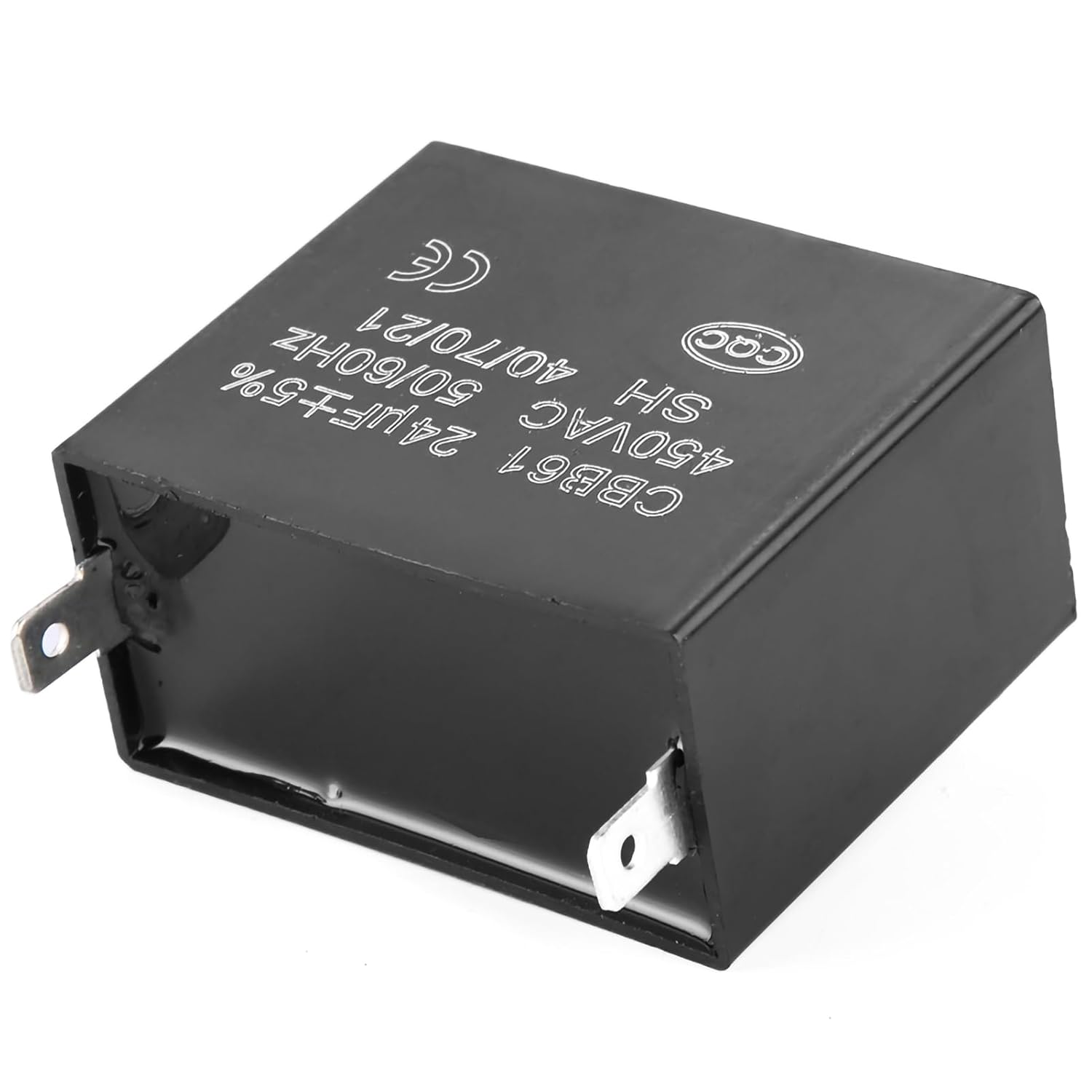 CBB61 Starting Capacitor Generator 450V AC 24Uf 50/60Hz UL/RU Listed Brushless Gas Generators Black Plastic image number 1