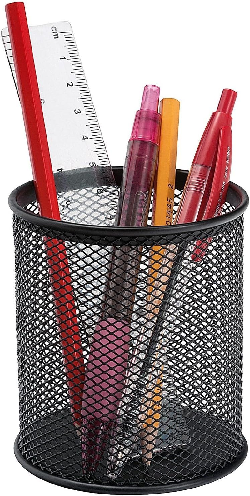 Q-Connect Pen Cup Metal Black (Office Set) / Small Office Accessories/Type-Desktop/Kind-For Pens/Material-Metal/Dividers-N.A. / Colour-Black/Dimensions (Mm)-90X100 image number 5