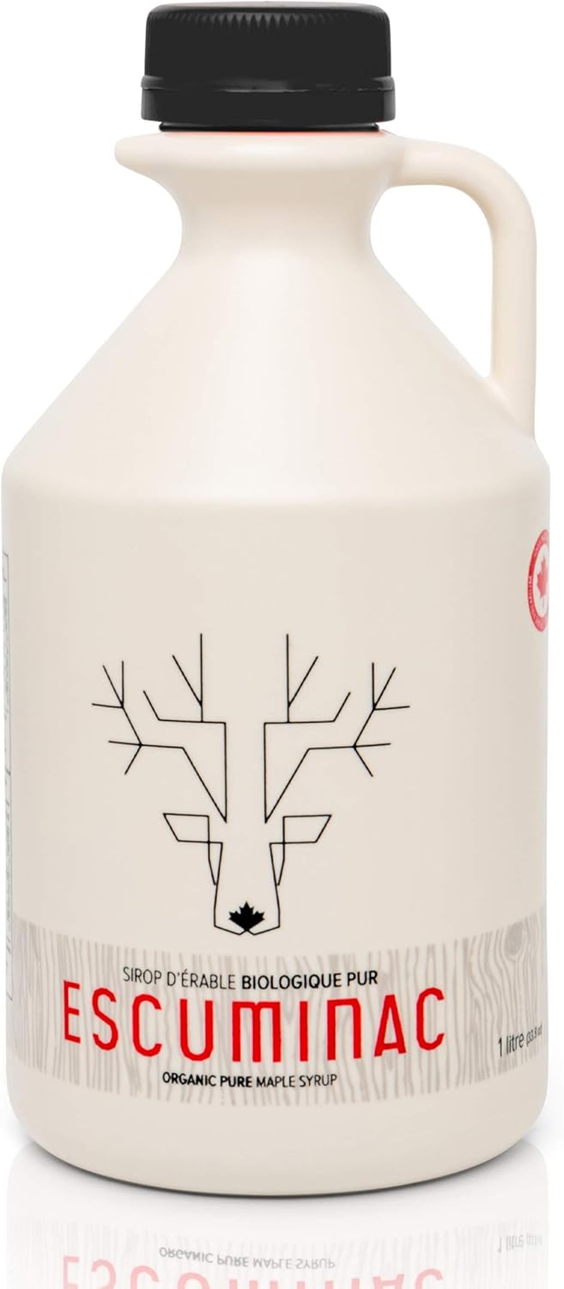 Pure Canadian Maple Syrup by Escuminac Maple Farm. Family Size Format. (33 Fl Oz) 1L. Canada Grade A, Robust Taste, Late Harvest. 100% Organic, Single Origin, Bottled by the Maker. image number 6