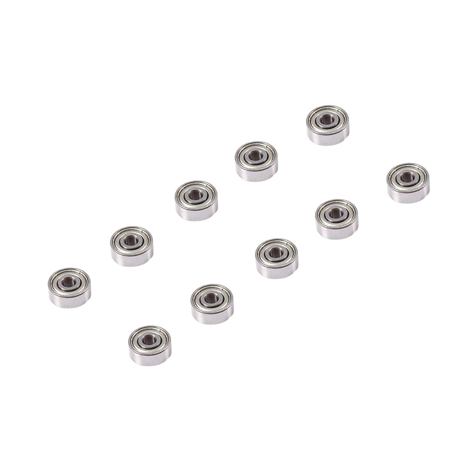 Carbon Steel Shielded Metric Sealed Bearings 623ZZ High Speed Long Life 10Pcs for Skateboards Inline Skates