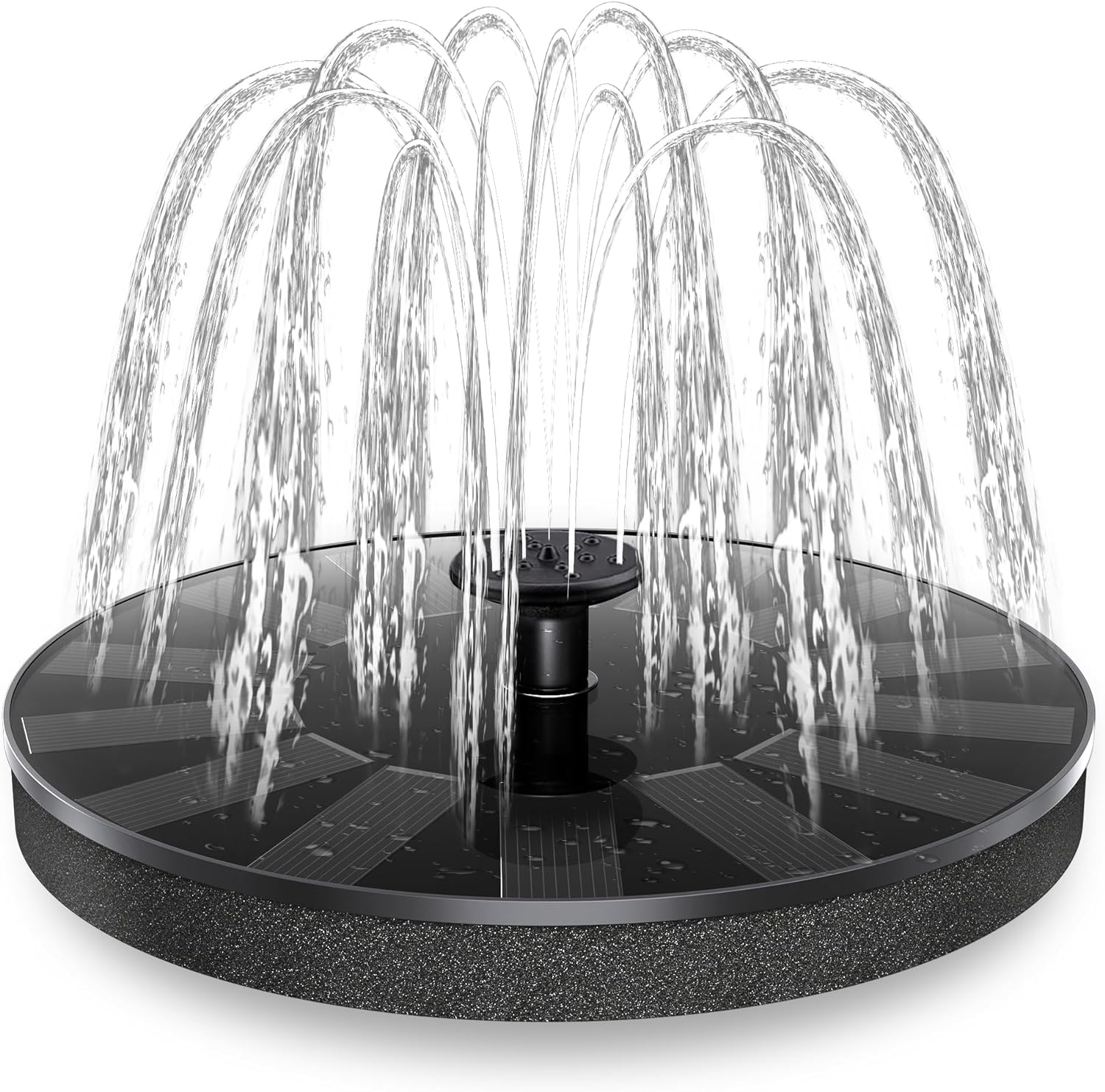 Solar Fountain Pump, SIYIBAEBY Solar Water Pump Fountain with 6 Nozzles, Floating Water Fountains Pump for Bird Baths, Garden, Fish Tank, Pond, Pool, Aquarium, Patio Outdoor&hellip; image number 4