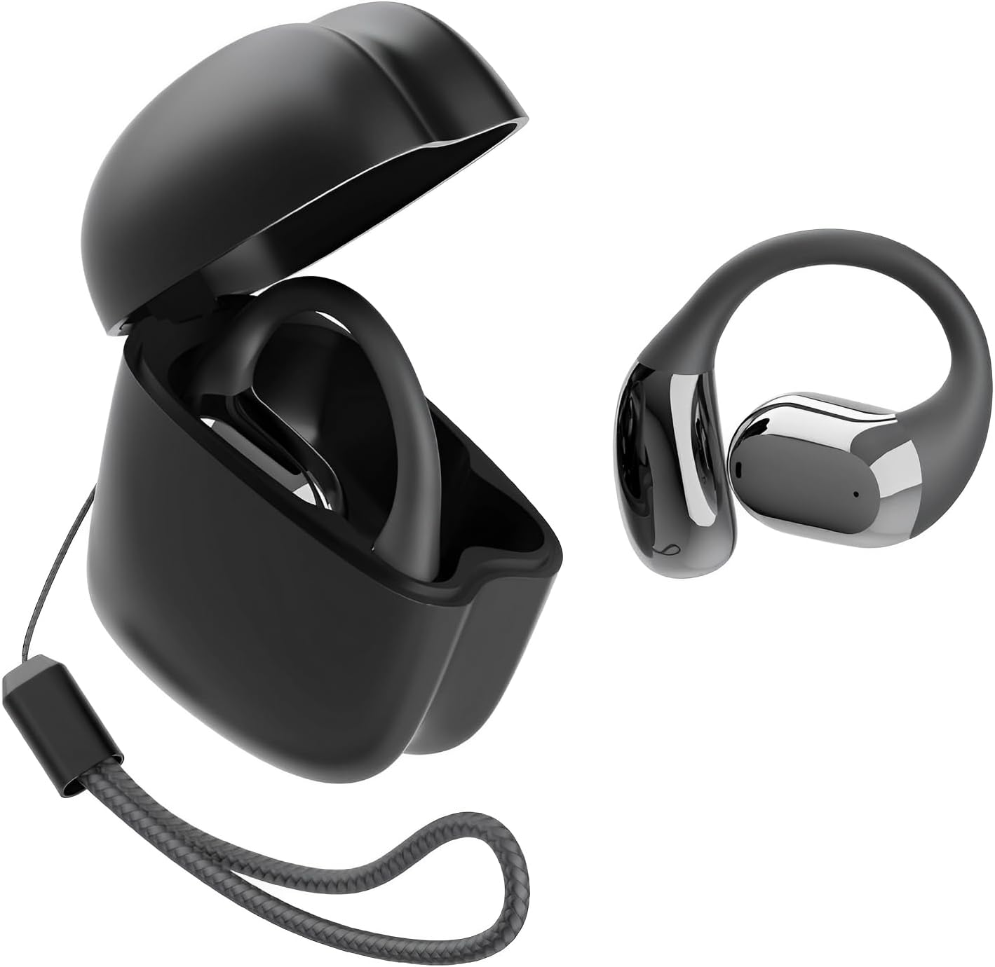 LICAEVEY AI Translation Earbuds Real-Time, Bluetooth 5.0 Over-Ear Hook Translator Headphones with HD Sound for Business Travel, Los & Android Compatible image number 5