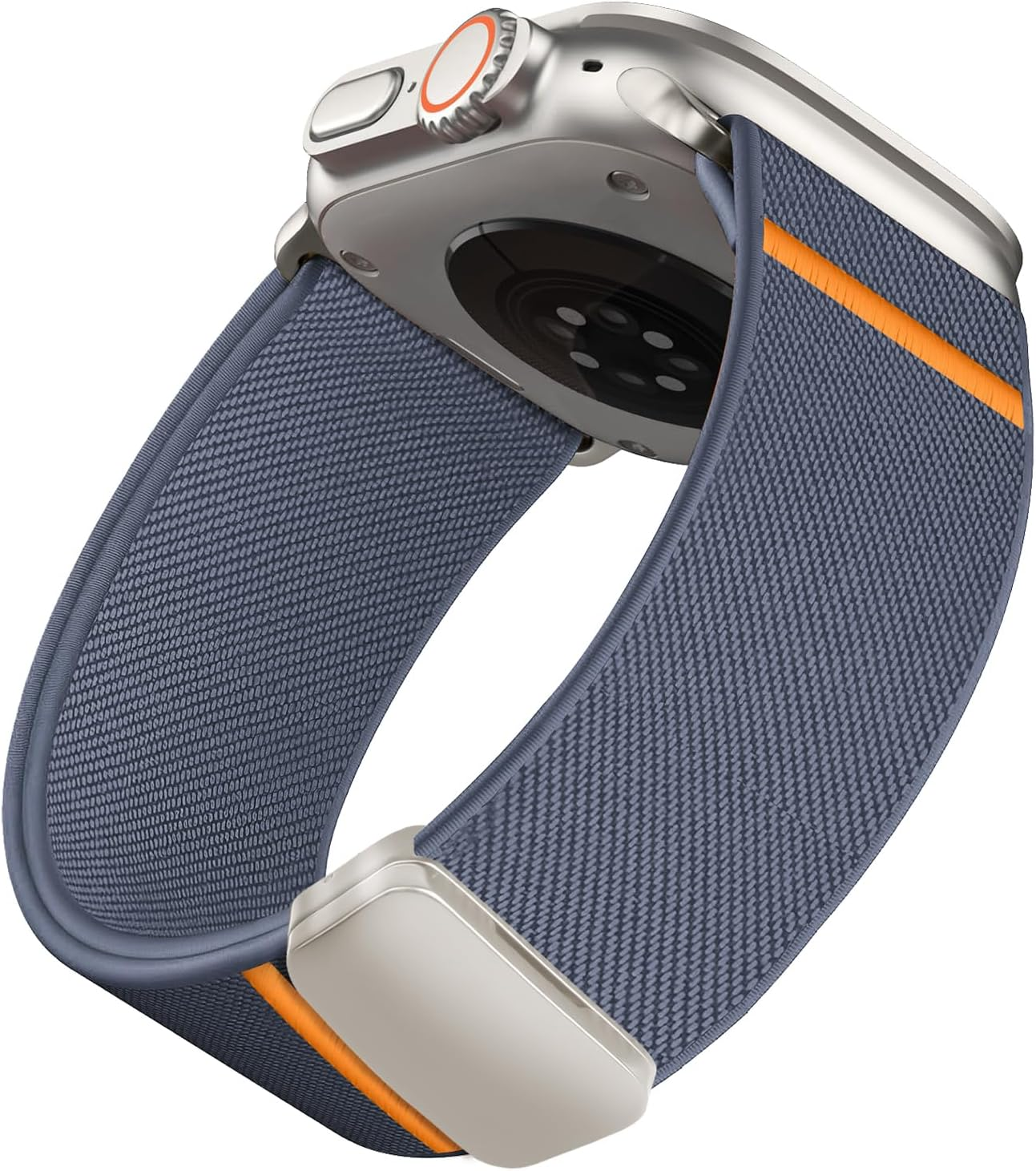 CHORTAU Magnetic Nylon Bands for Apple Watch Band Ultra/2 49Mm 46Mm 45Mm 44Mm 42Mm 41Mm 40Mm 38Mm Men Women,Stretchy Fabric Elastic Sport Strap Wristband for Iwatch Series 10 9 8 7 6 5 4 3 SE Ultra/2