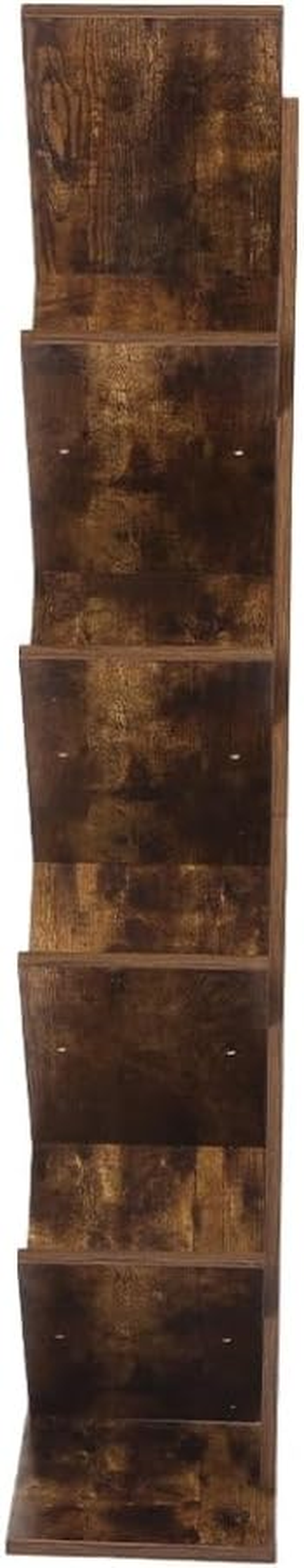 Levede Bookshelf Wooden Tree Bookcase 8-Tier Storage Home Decor Display Stand - Spacious, Sturdy, Easy Assembly(50Cm X 25Cm X 142Cm, Brown) image number 6