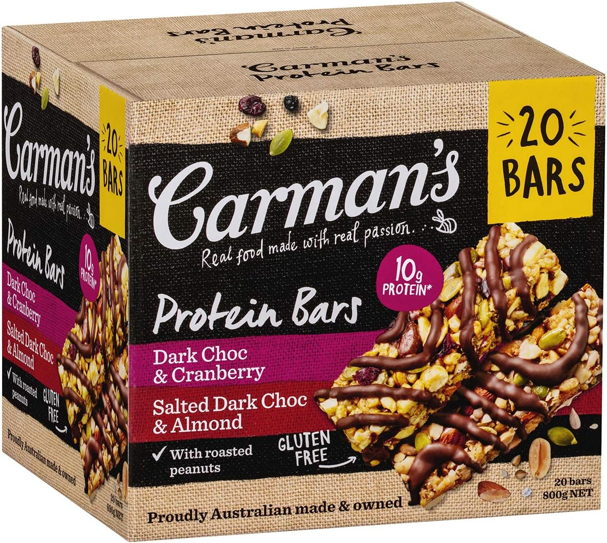 Carman'S Carman'S Gourmet Protein Bars (20 X 40 G) Net Wt (800 G), 800 G