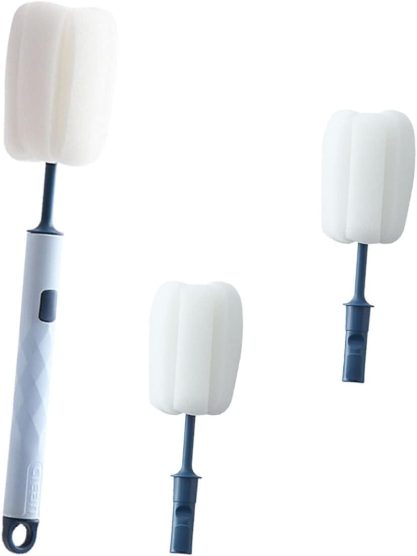 Healvian 1Set Detachable Sponge Bottle Cleaning Brush Practical Cup Brush for Cleaning of Bottles and Cups for Stain Removal Multi-Use Brush for Home and Kitchen image number 1