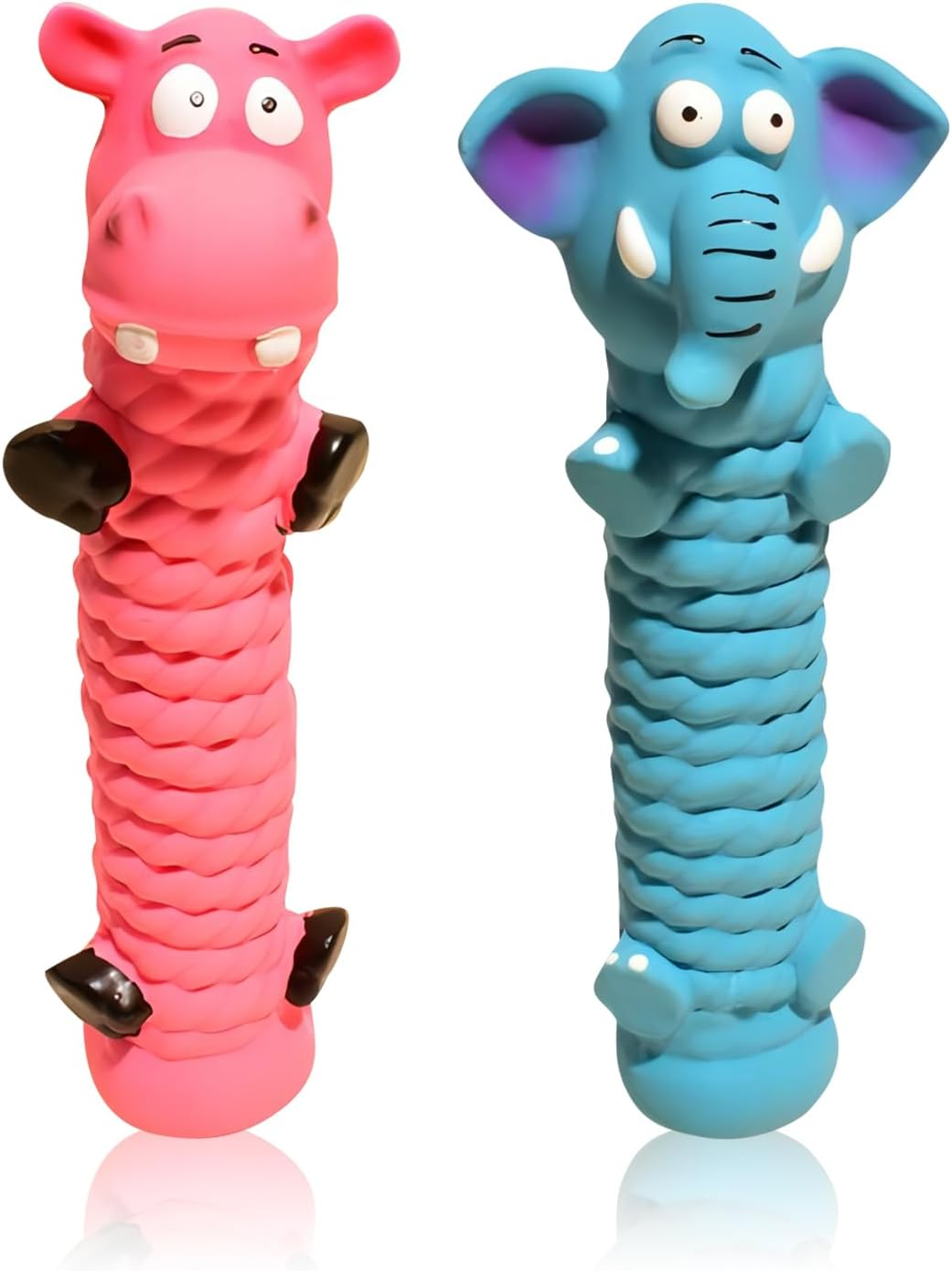 PLUSHCEWT 2 Pcs Dog Chew Toys,Squeaky Dog Toys for Boredom,Cute Cartoon Style Latex Strong Dog Toys,Squeaky Dog Toys for Aggressive Chewers,For Large Medium and Small Breed Dog