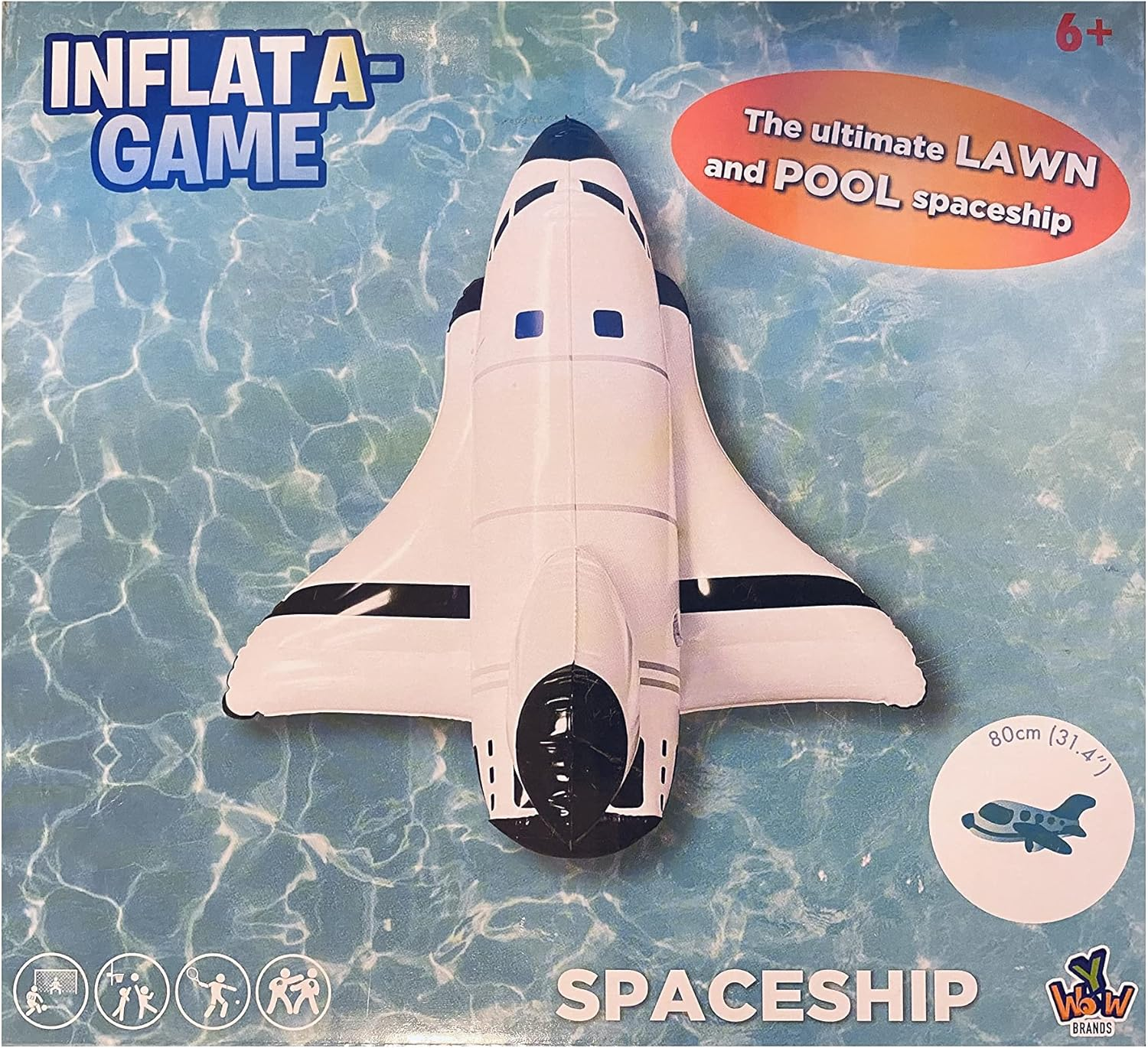 Inflatable 31 Inch Space Shuttle Pool Toy Float Spaceship image number 1