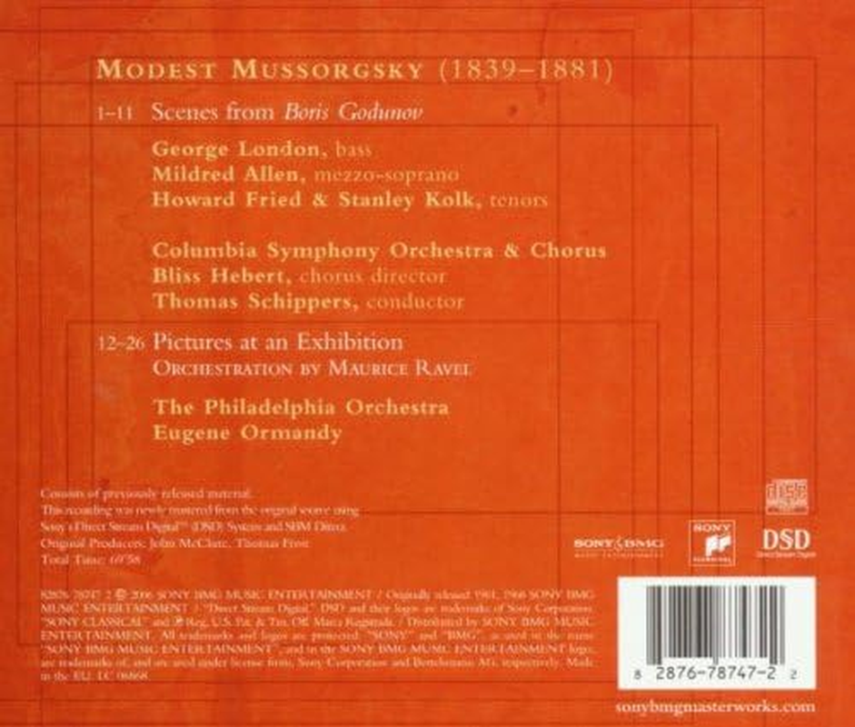 Mussorgsky: Scenes from Boris Gudonov; Pictures at an Exhibition