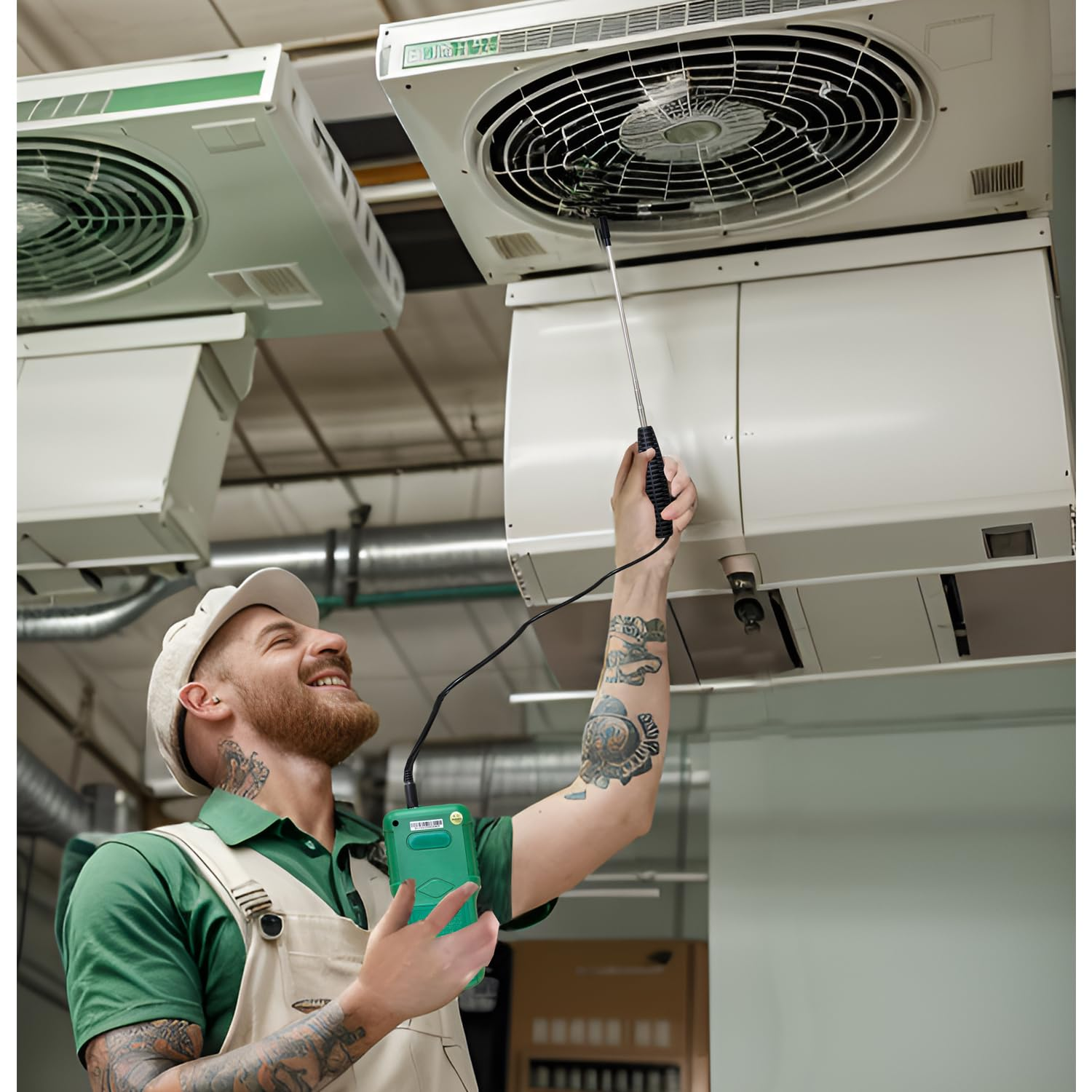 Professional Hot Wire Anemometer &ndash; Wind Speed Meter & Air Flow Measurement for HVAC, Measures CFM/CMM, Temperature (℃/℉), Ventilation Ducts, Fans | Auto-Off & Backlit LCD Display image number 5