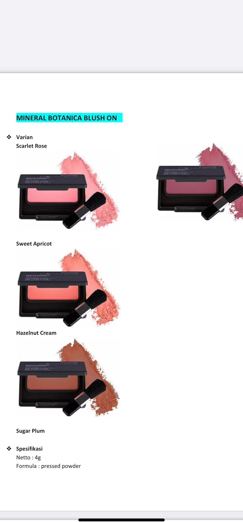 MINERAL BOTANICA BLUSH on PLANT BASED VEGAN FRIENDLY ORGANIC image number 2