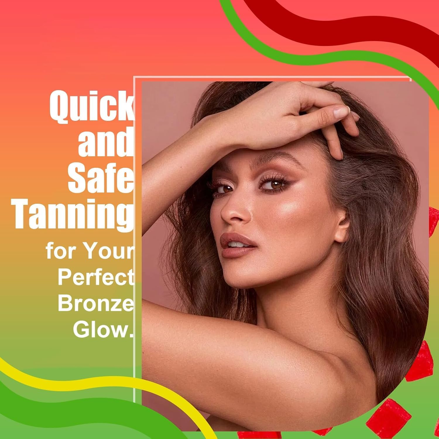 Tanning Gummies,Natural Tanning Gummies,Tanning Gummies with Astaxanthin,Lycopene & Beta Carotene for Skin Health & Glow,Vegan,Non-Gmo,60 Gummies image number 4