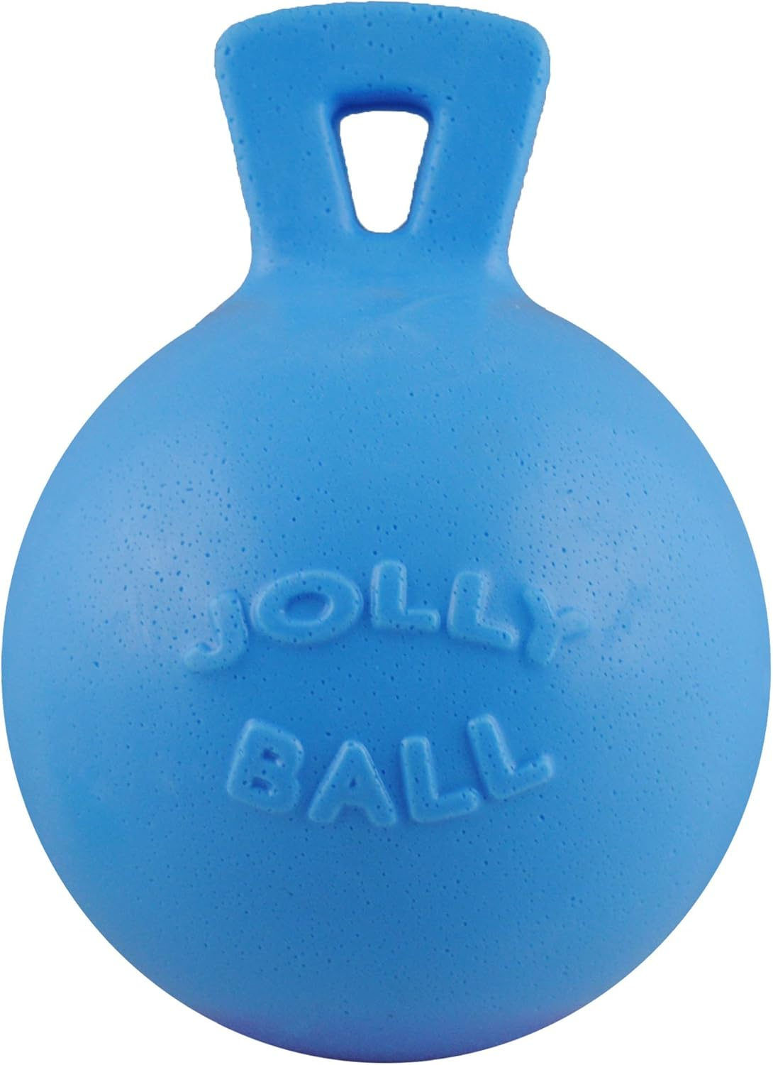 Jolly Pets Tug-N-Toss Heavy Duty Dog Toy Ball with Handle, 10 Inches/X-Large, Blueberry image number 4