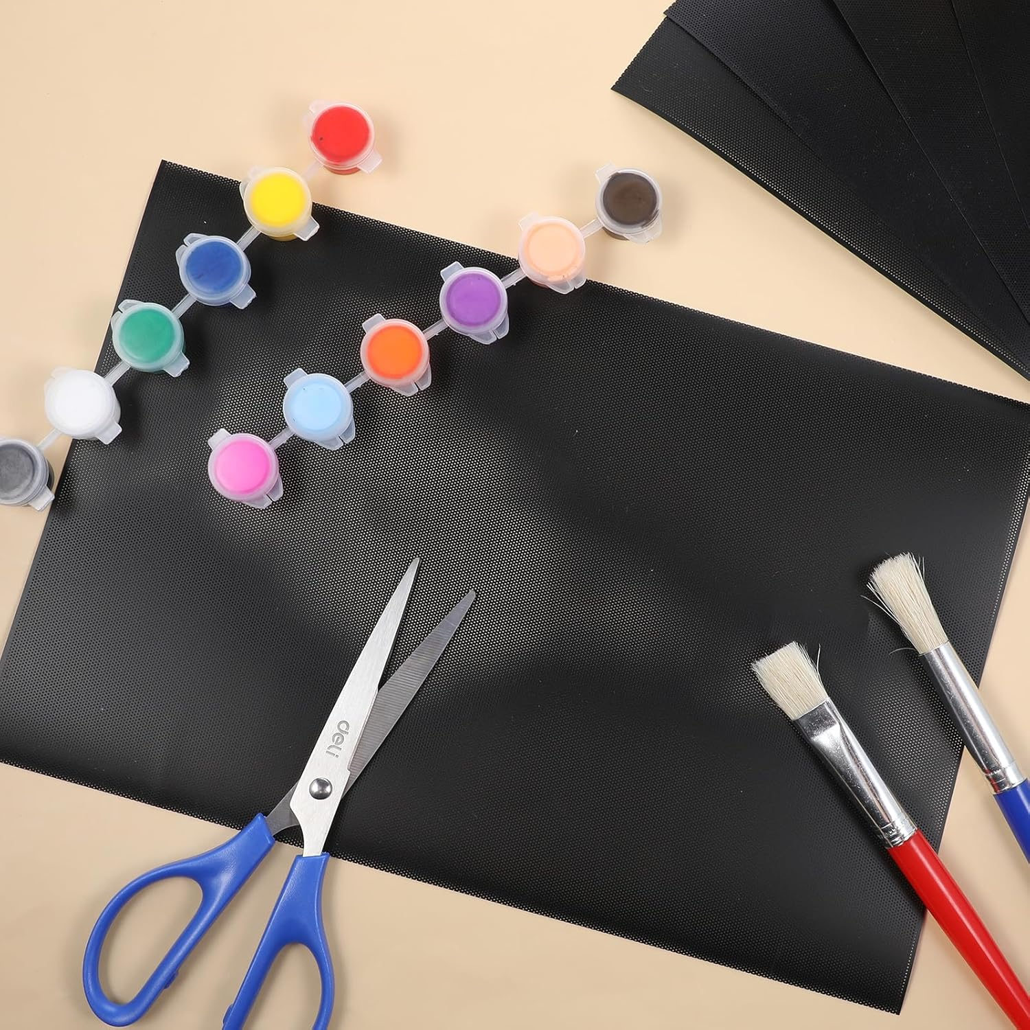 12 Pcs Eye Mesh Waterproof PVC Fursuit Eye Mesh for Cosplay and Therian Masks, 30 X 20 Cm Plastic Canvas for Cat Mask and Fursuit Crafting (Black)