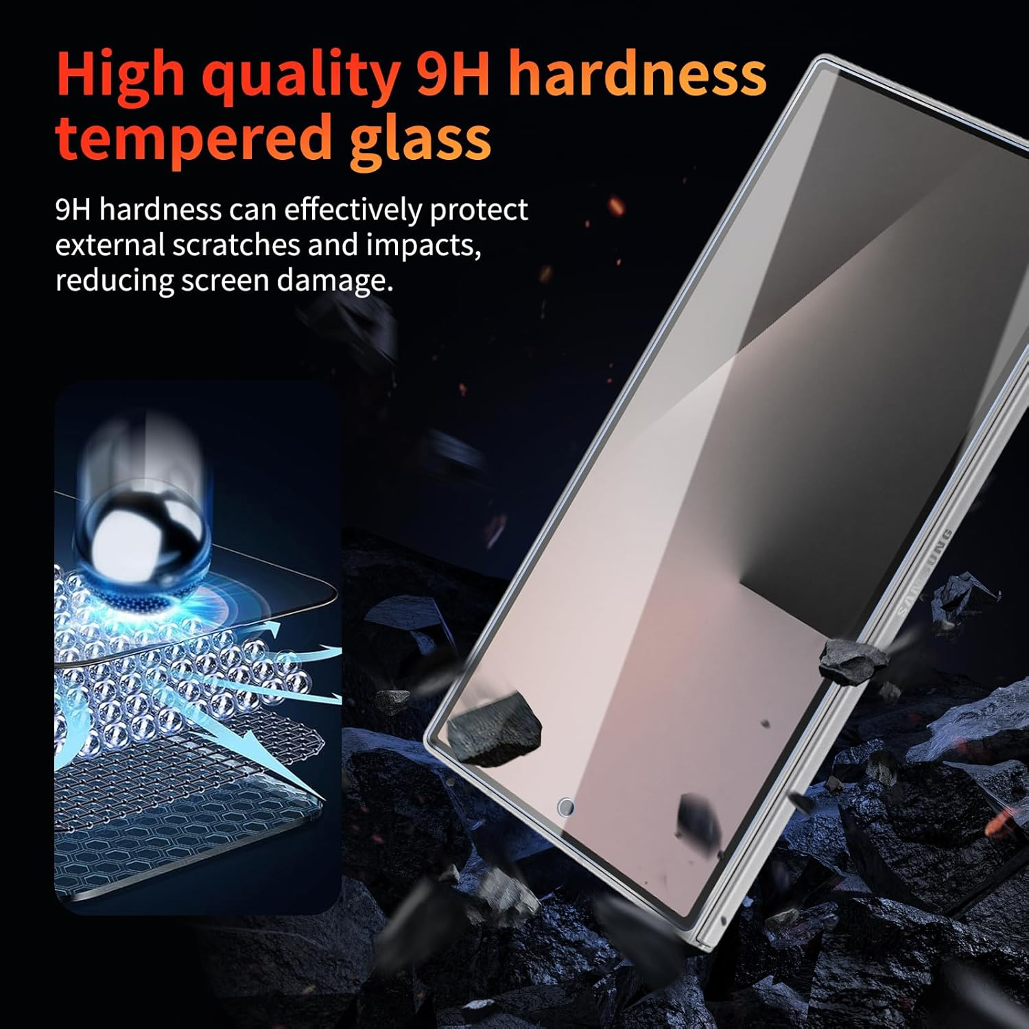 YUXINDZ Pack of 2 Screen Protectors for Samsung Galaxy Z Fold7, Screen Protector Glass Film 9H Hardness Anti-Scratch, Bubble-Free, HD Clear image number 2